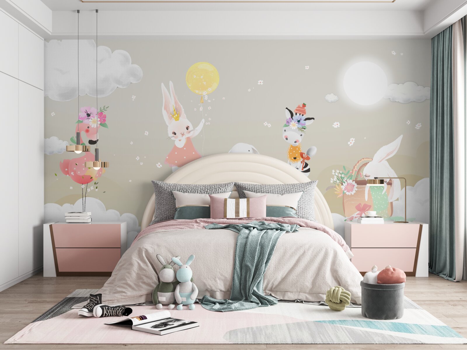 Fototapeta Snehobiele oblaky