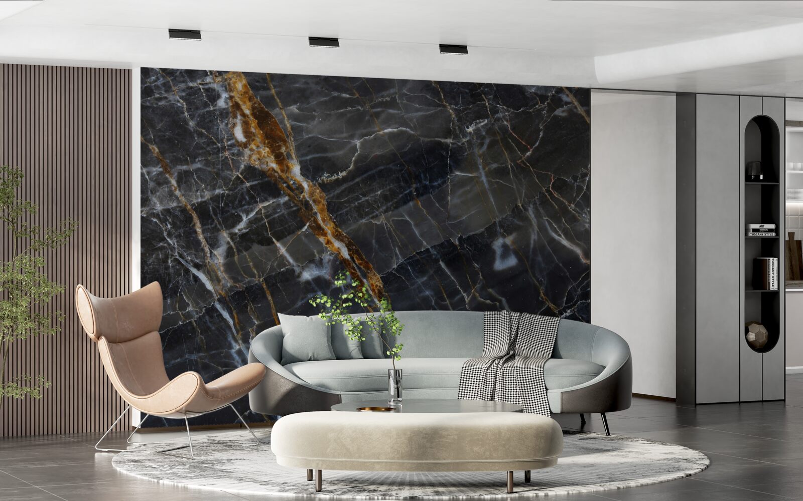 Fototapeta mramor maľovaný čiernou a zlatou farbou