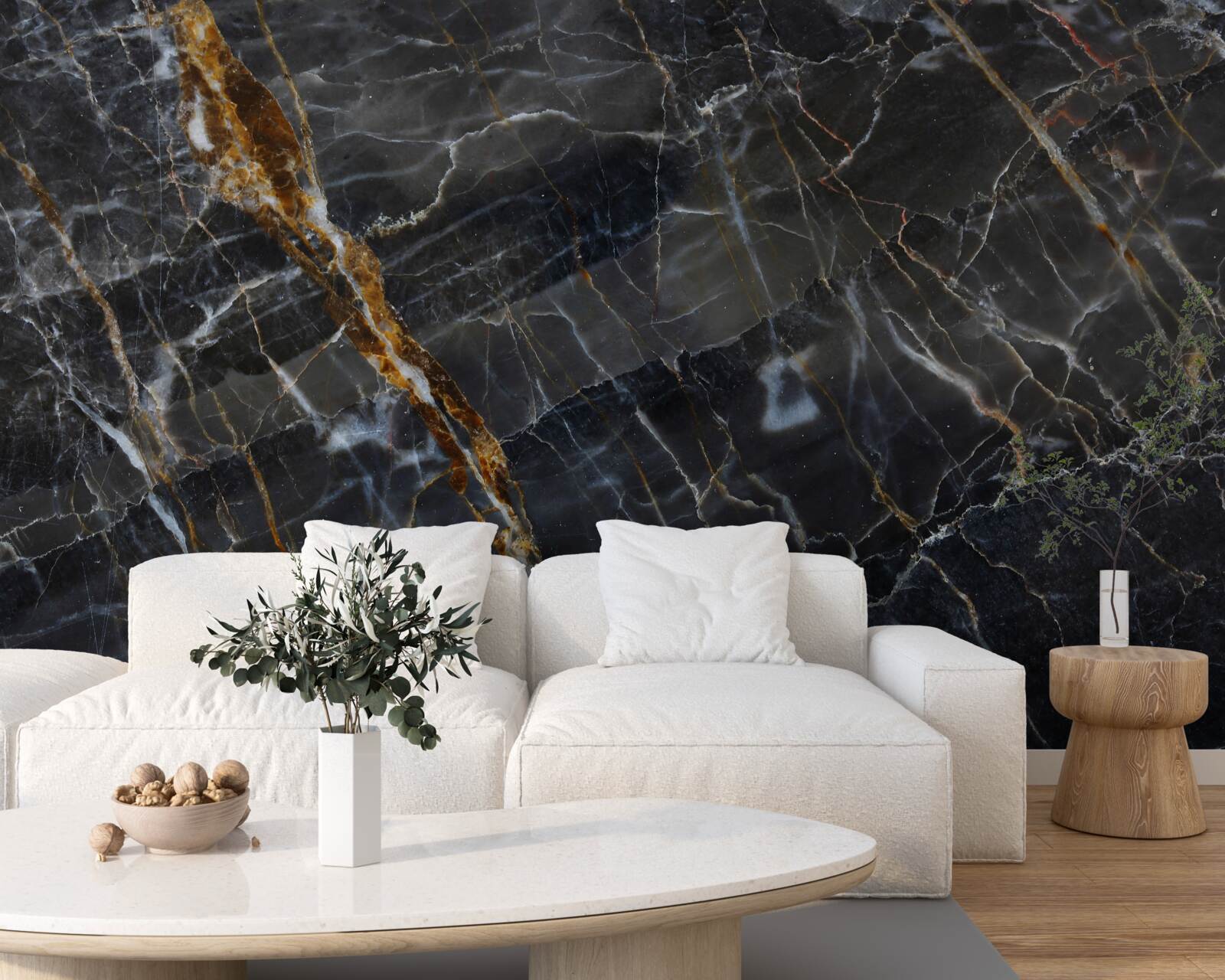 Fototapeta mramor maľovaný čiernou a zlatou farbou