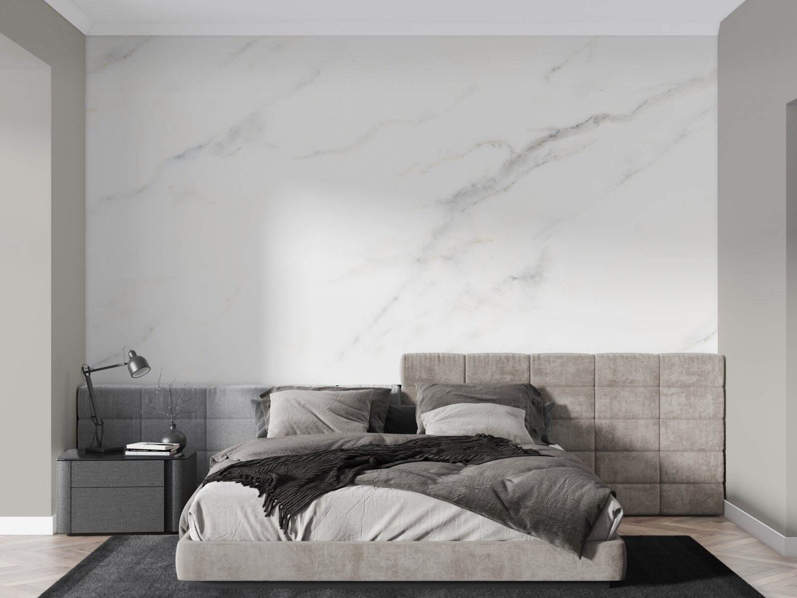 Fototapeta snehobiely mramor