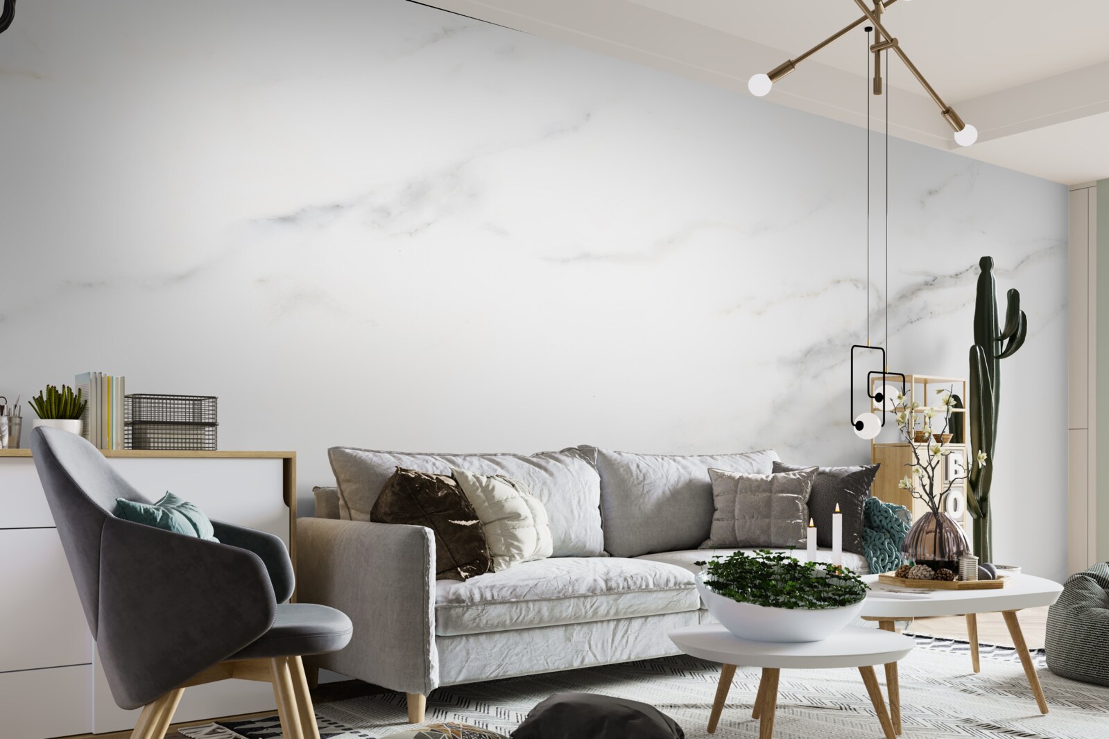 Fototapeta snehobiely mramor