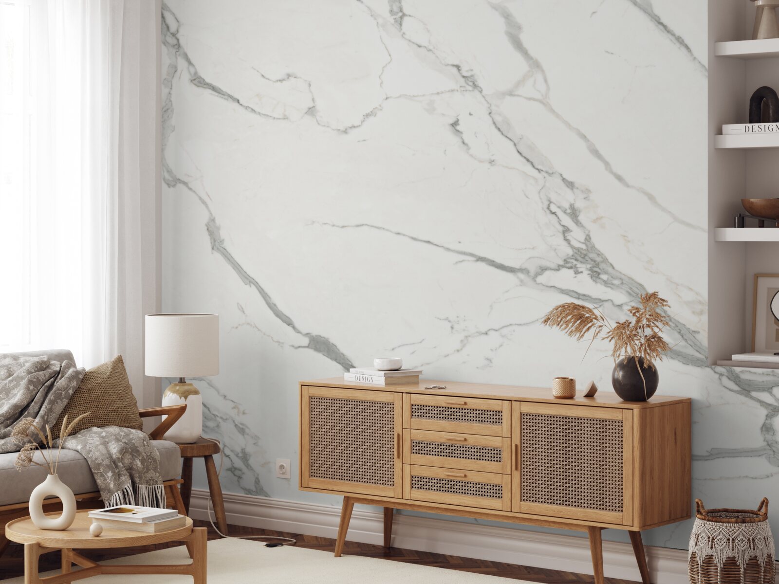 Fototapeta snehobiely mramor