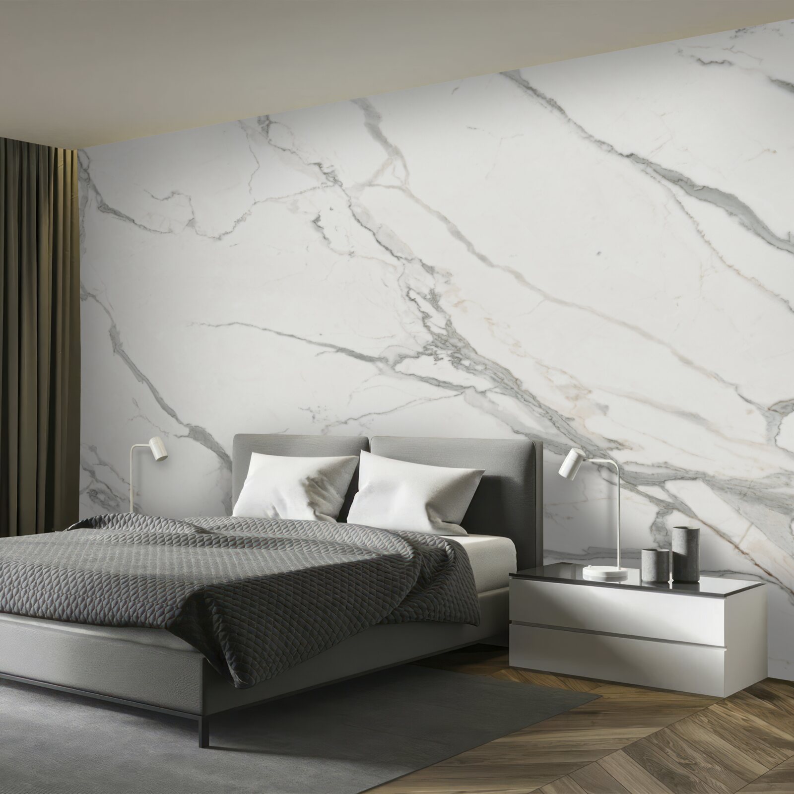 Fototapeta snehobiely mramor