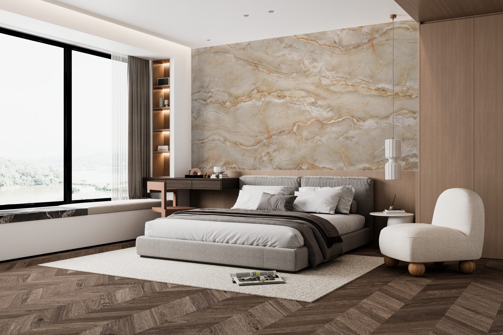 Fototapeta ružový mramor