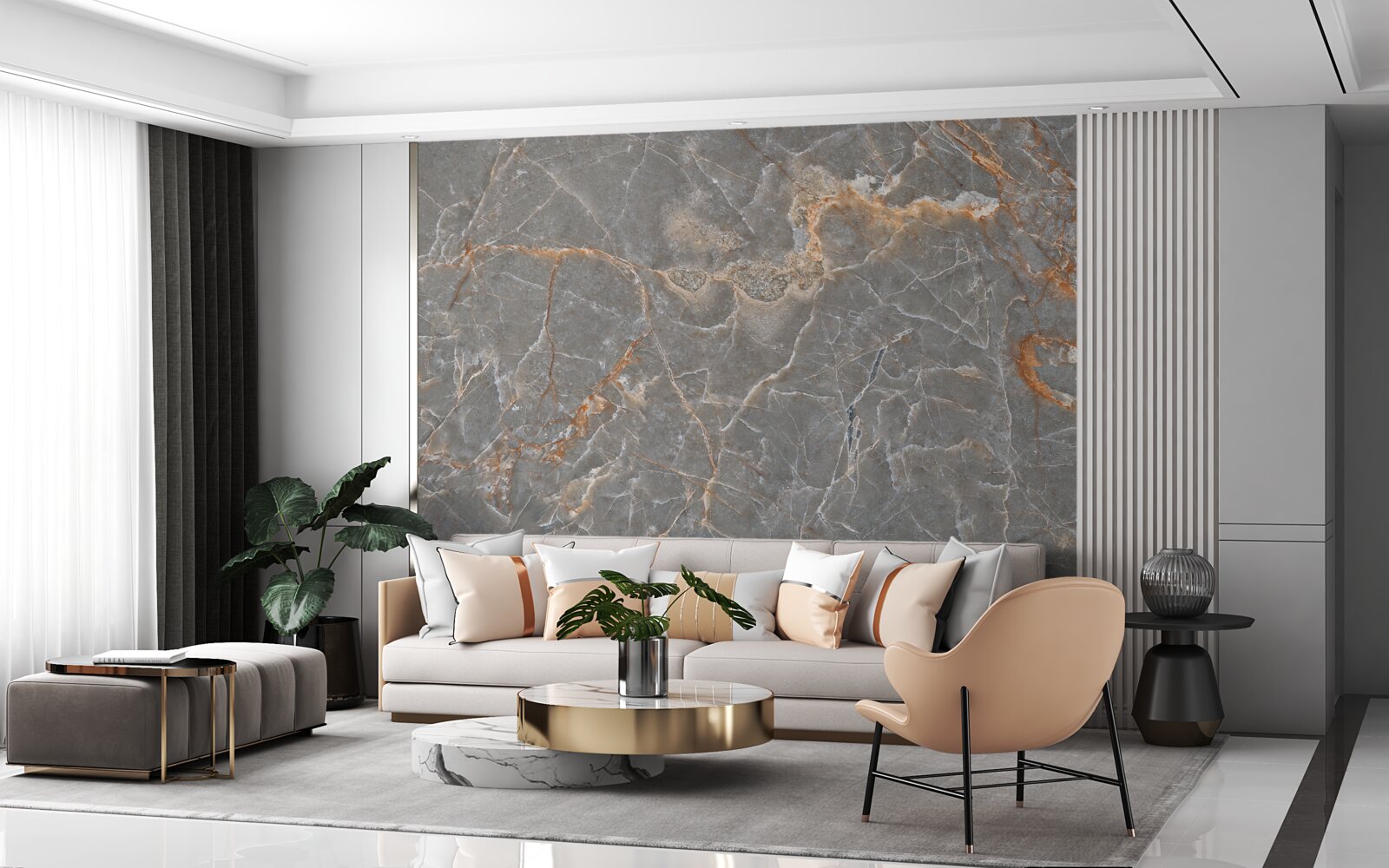 Fototapeta zlatý a strieborný mramor