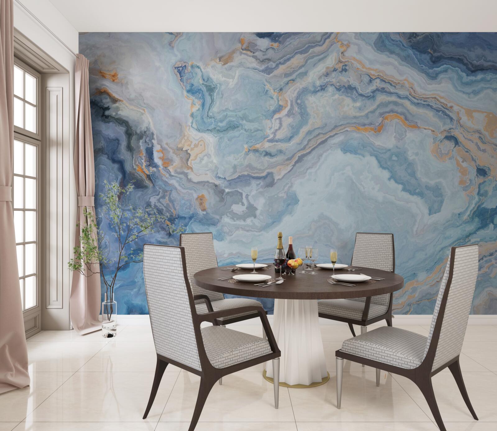 Fototapeta minerál s modrým odtieňom na fototapete