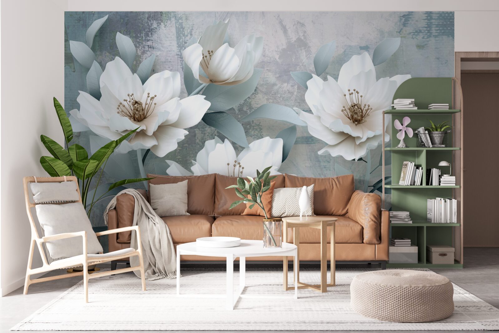 Fototapeta Snehovo biele pivonky