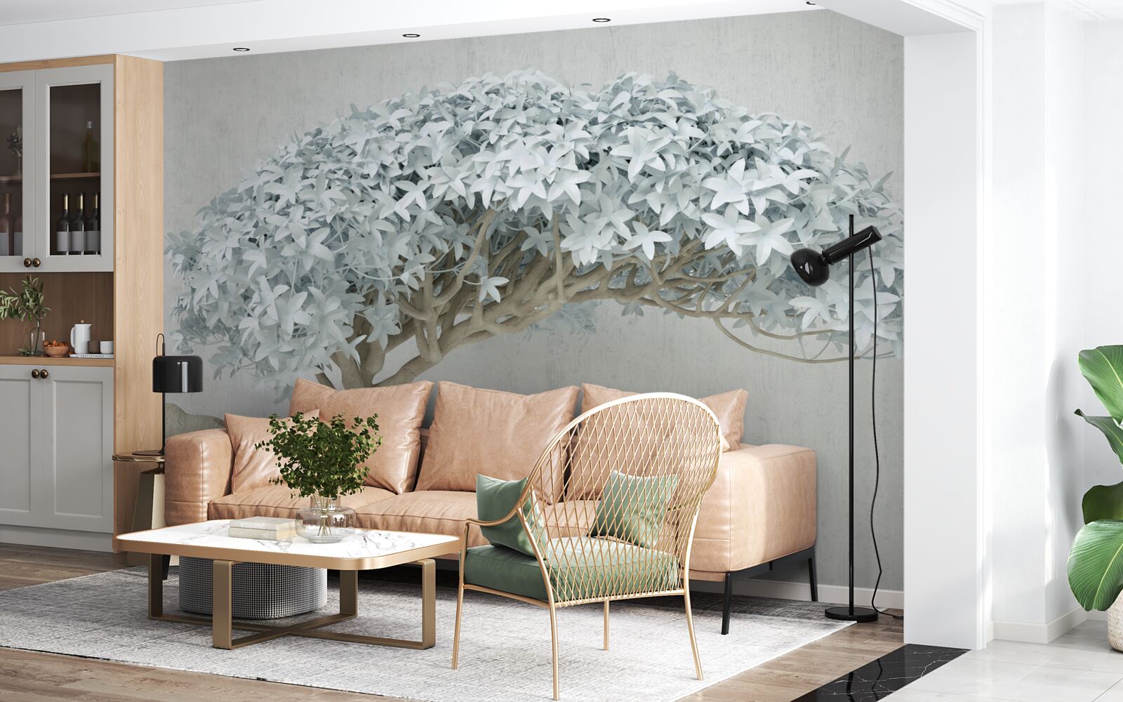 Fototapeta kvitnúca vetva