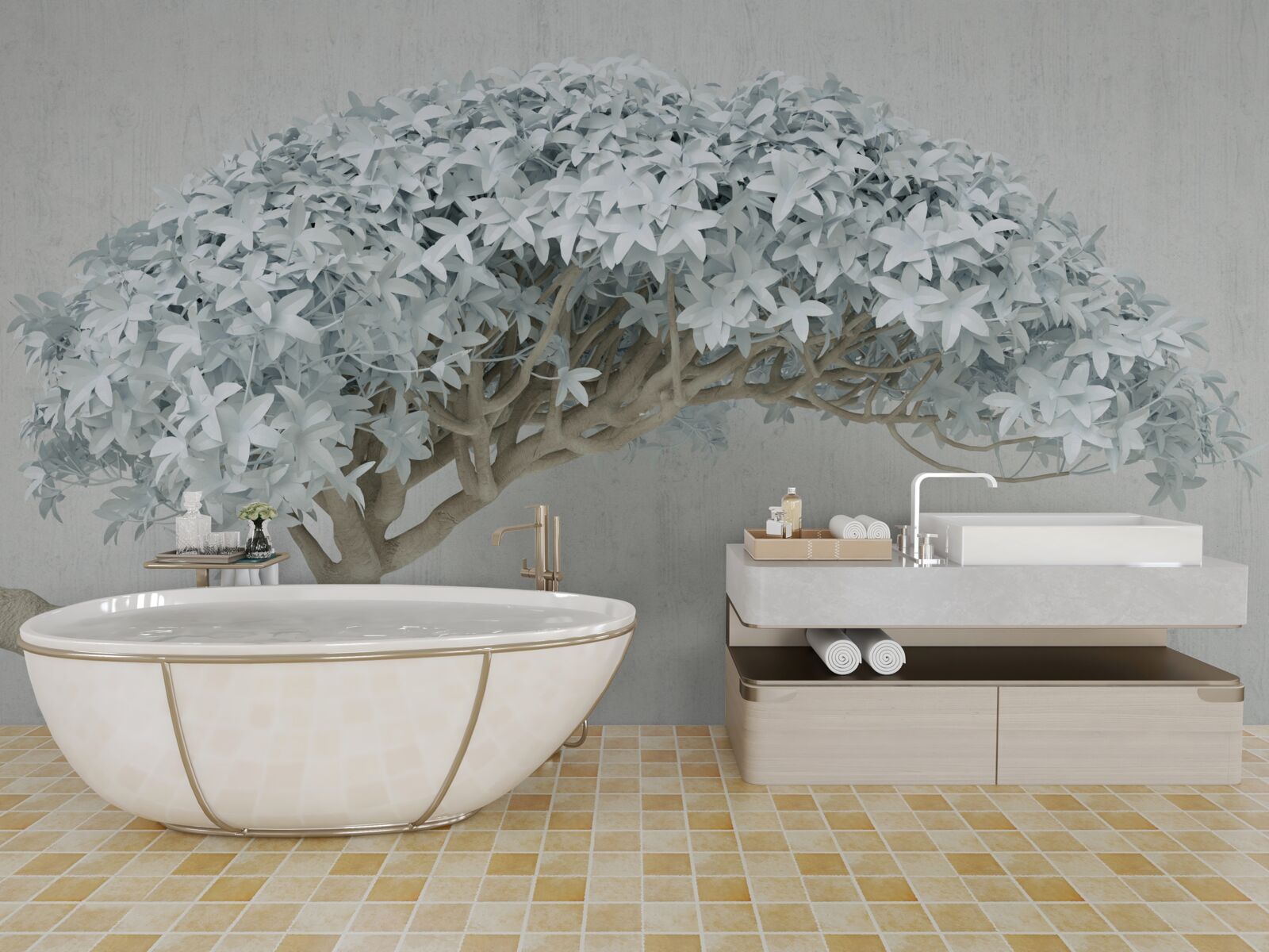 Fototapeta kvitnúca vetva