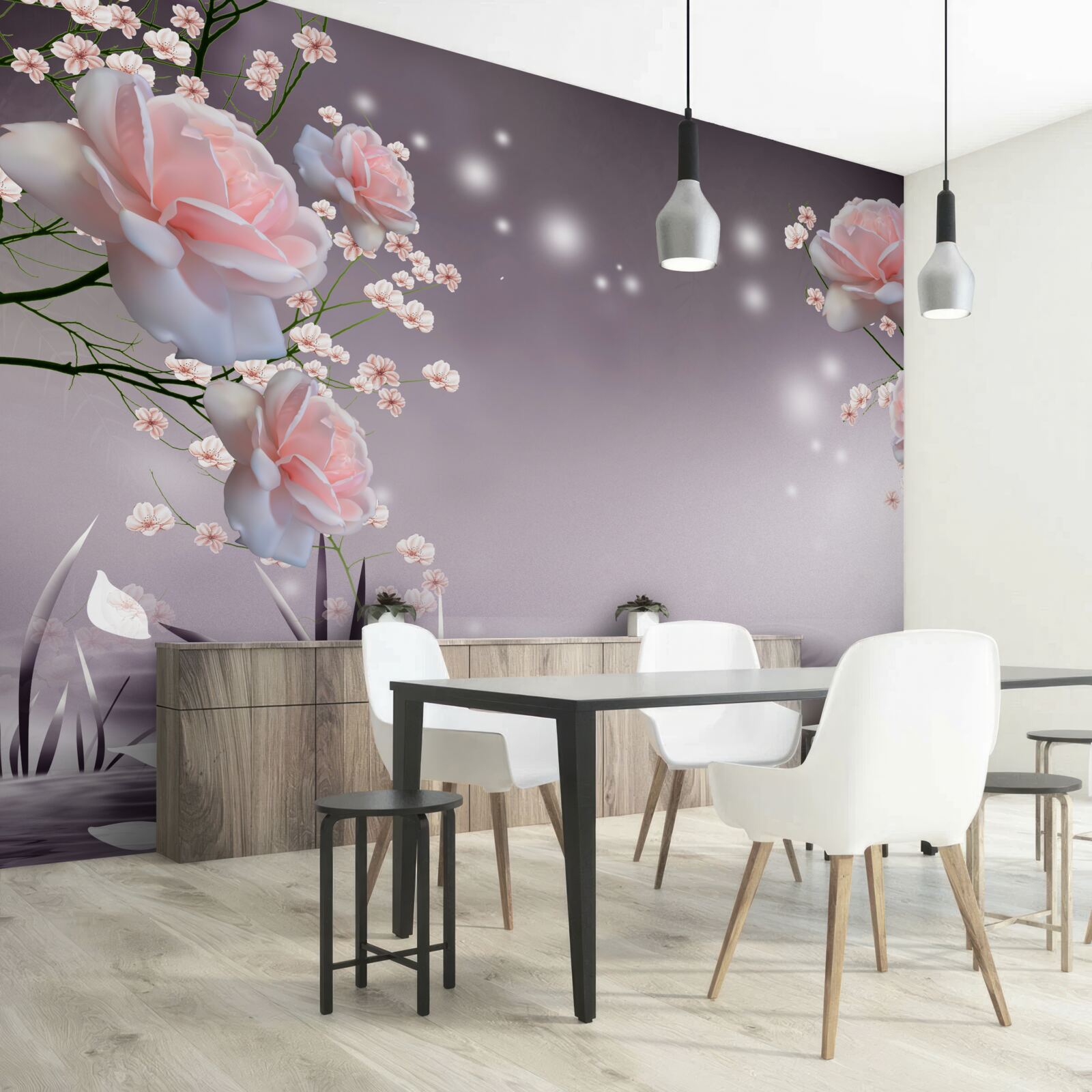 Fototapeta kytice a hviezdny priestor