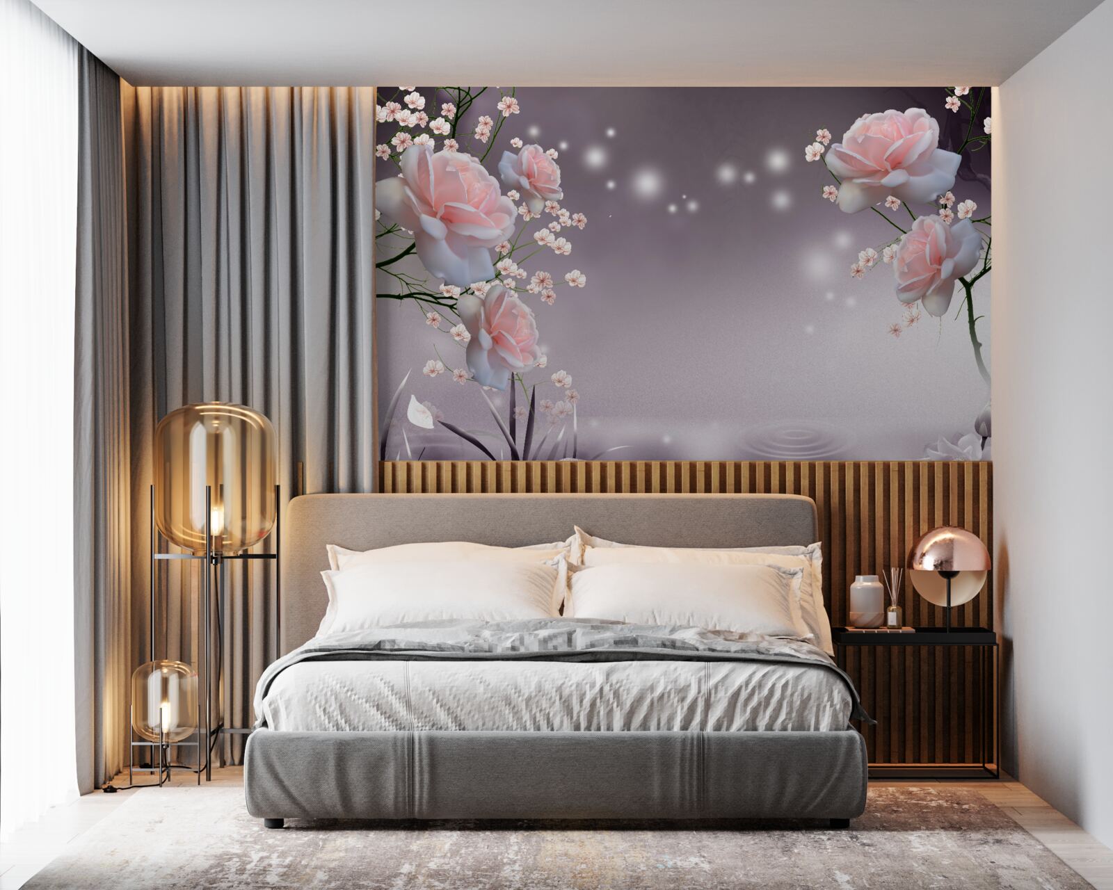 Fototapeta kytice a hviezdny priestor