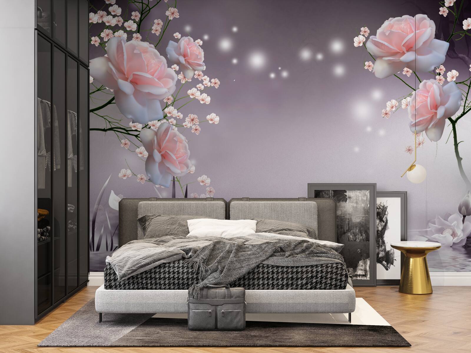 Fototapeta kytice a hviezdny priestor