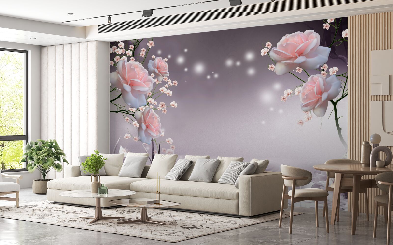 Fototapeta kytice a hviezdny priestor