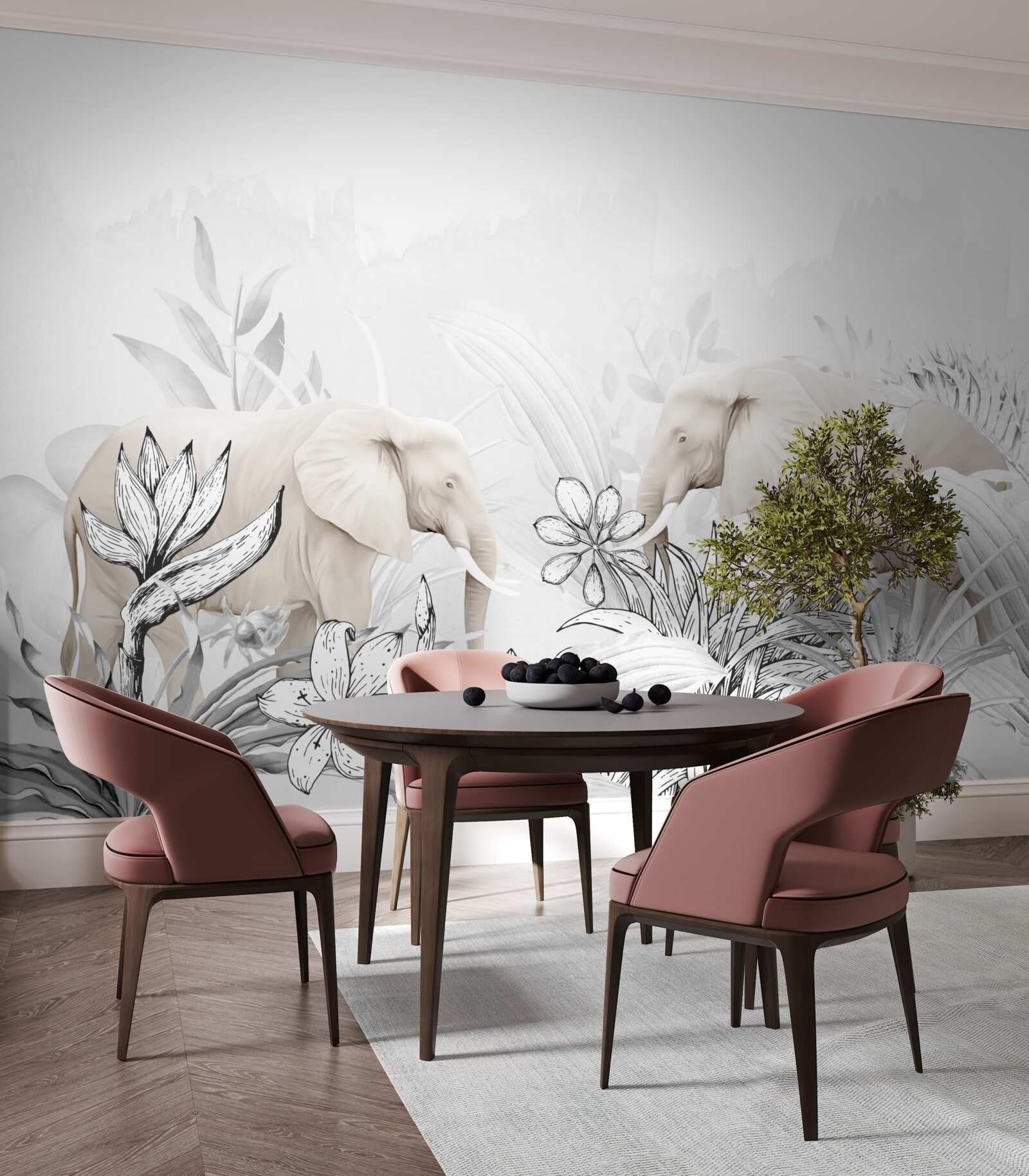 Fototapeta svetlé farebné slony