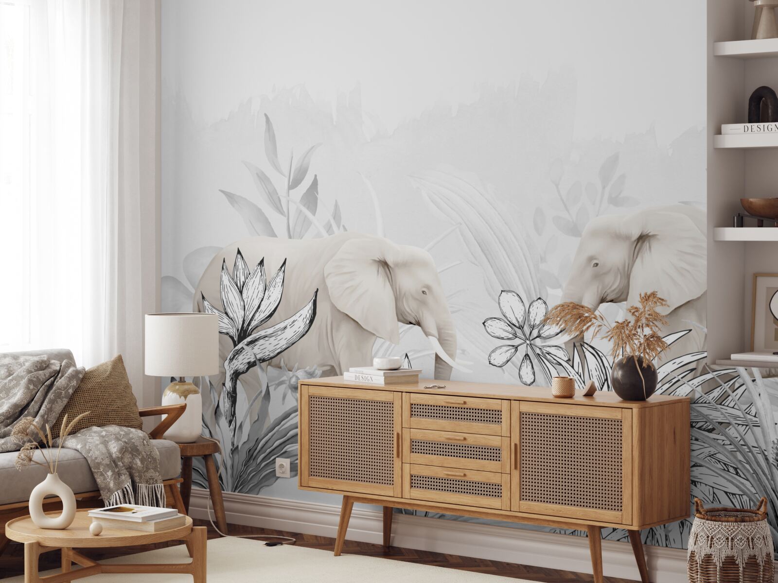 Fototapeta svetlé farebné slony