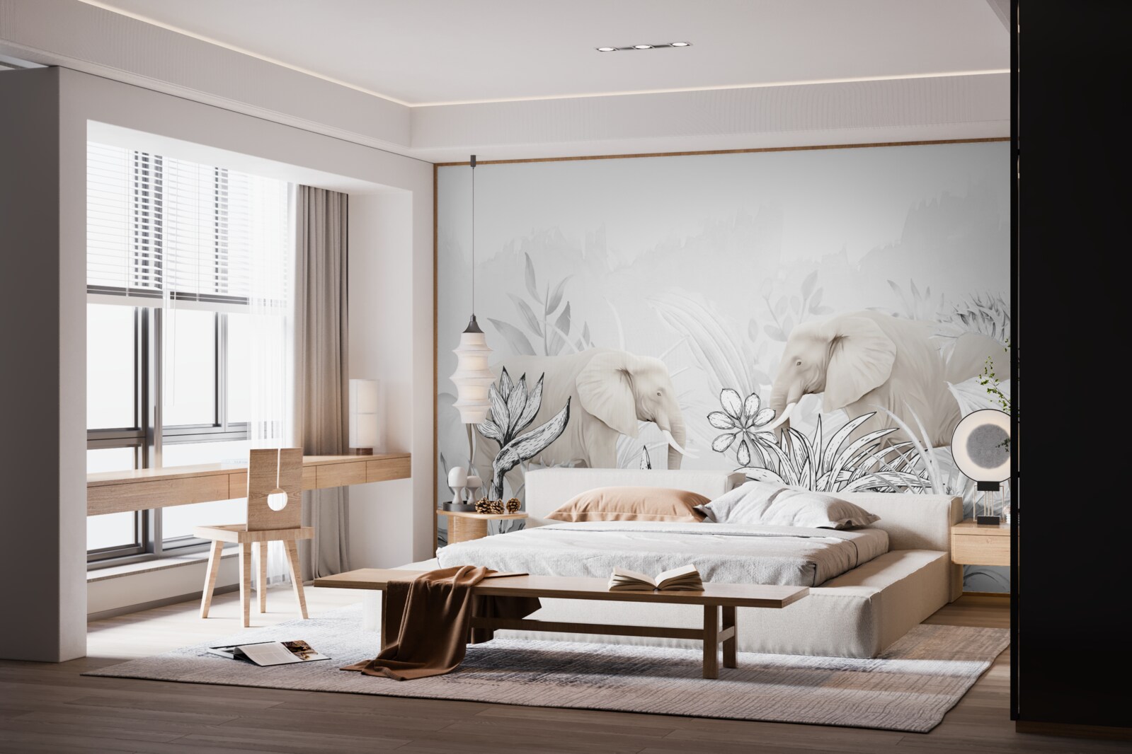 Fototapeta svetlé farebné slony