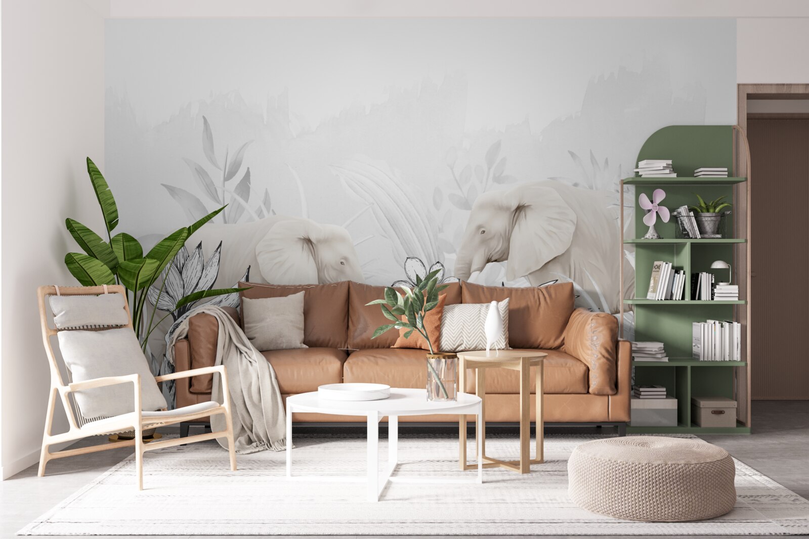 Fototapeta svetlé farebné slony