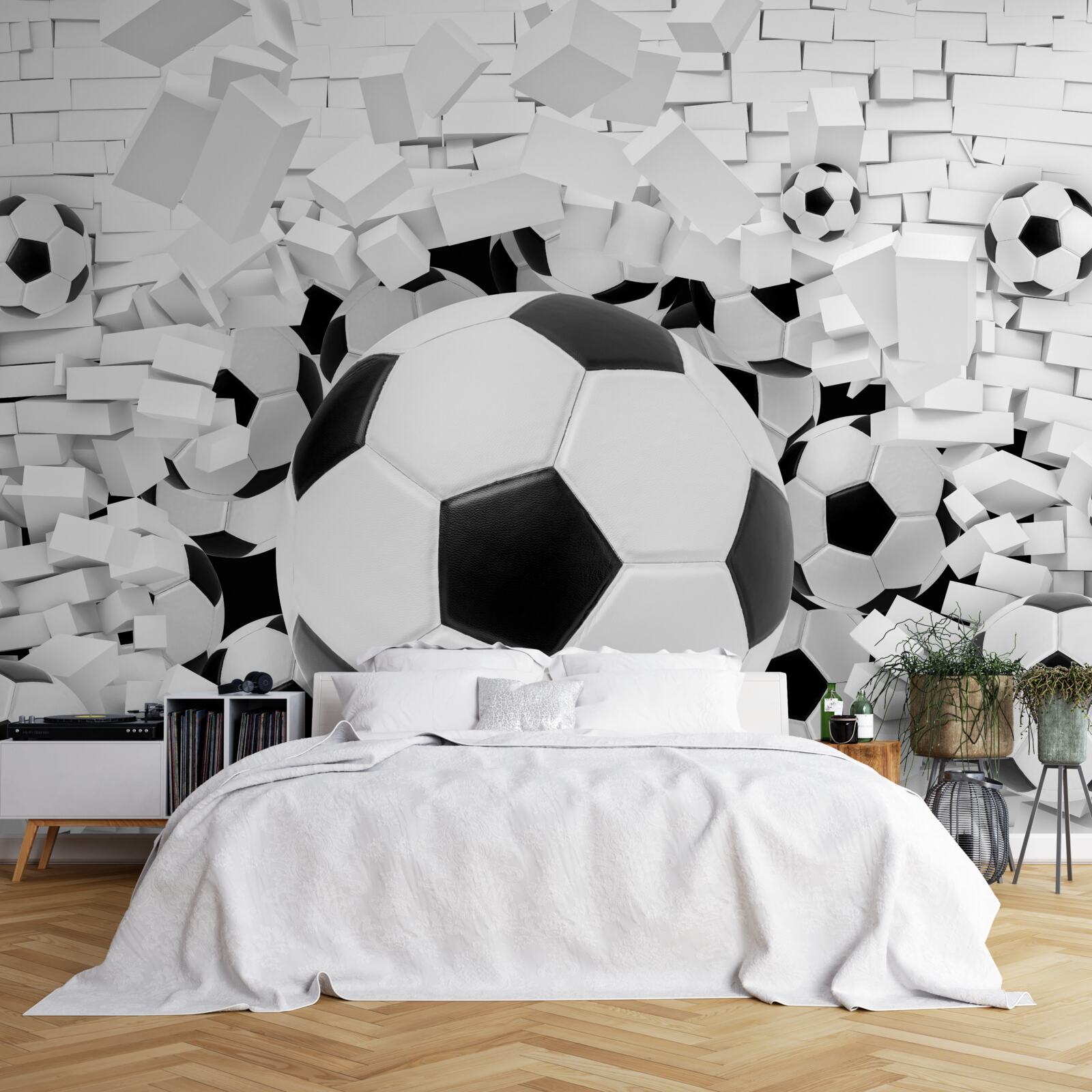 Fototapeta lopta rozbije stenu v 3d