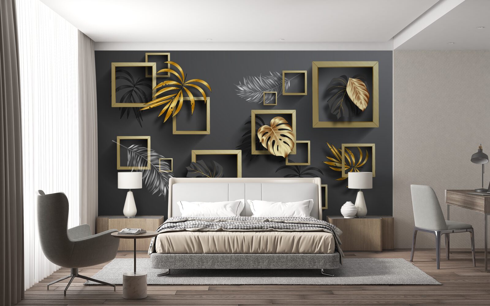 Fototapeta interiérový dizajn, hala a obývacia izba