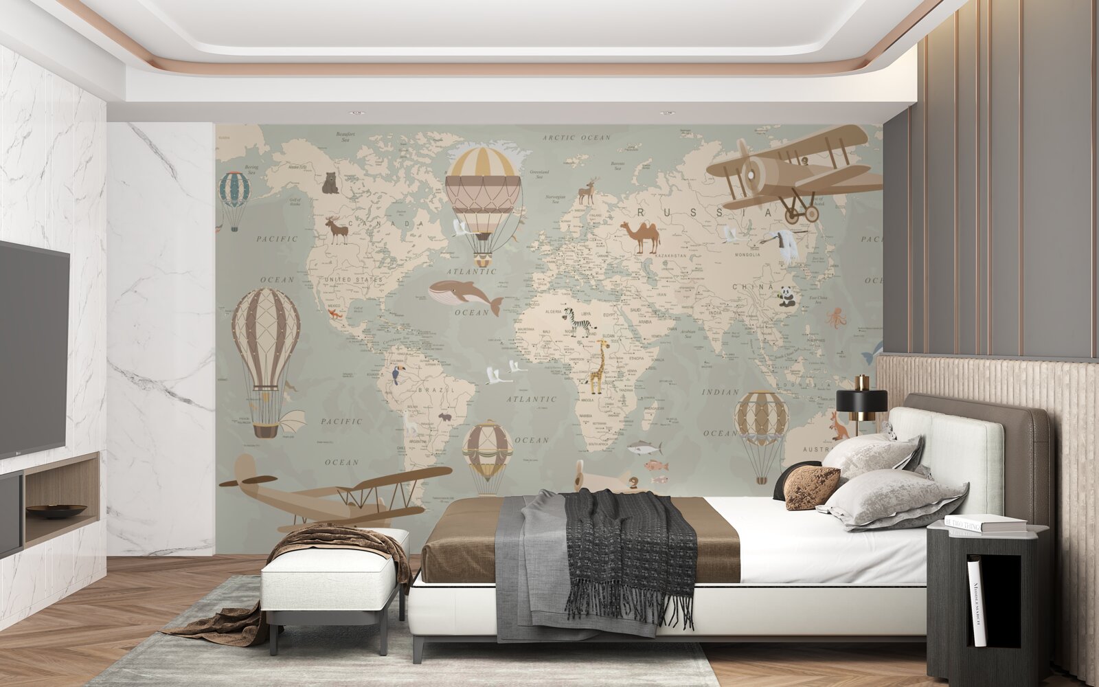 Fototapeta miniatúrny sprievodca prieskumníka