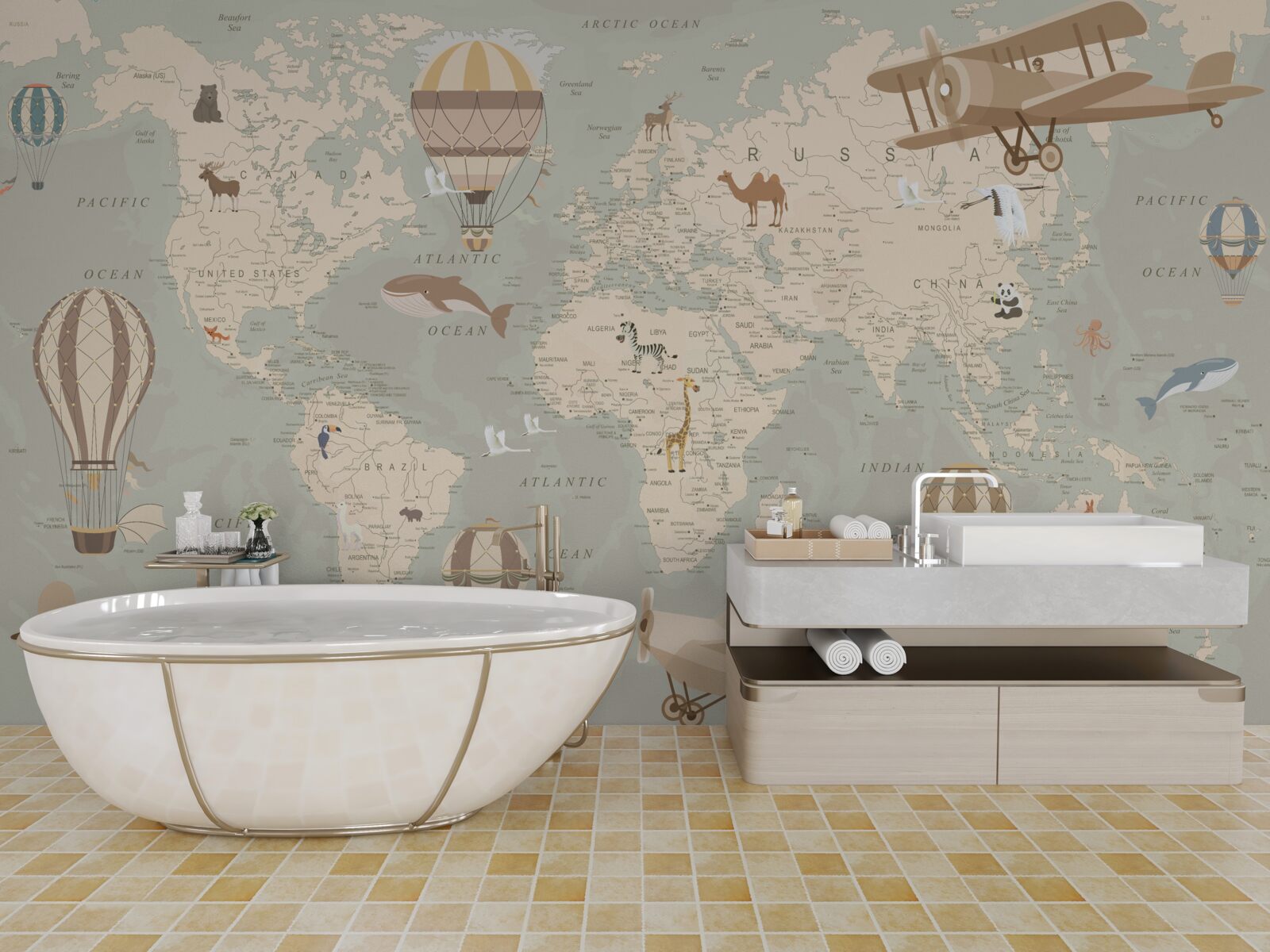 Fototapeta miniatúrny sprievodca prieskumníka