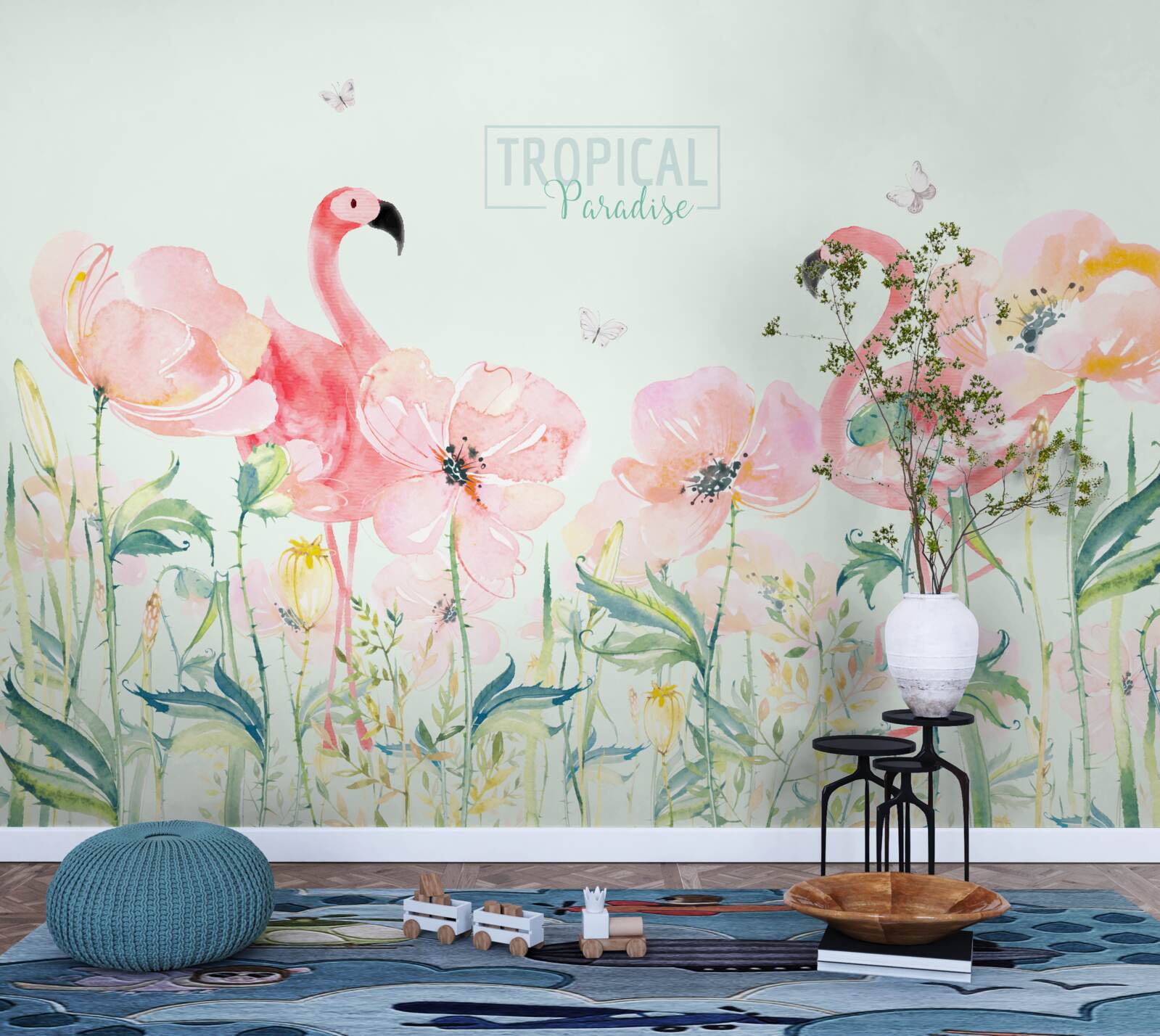 Fototapeta Plamienok je druh vtáka, ktorý vie plávať