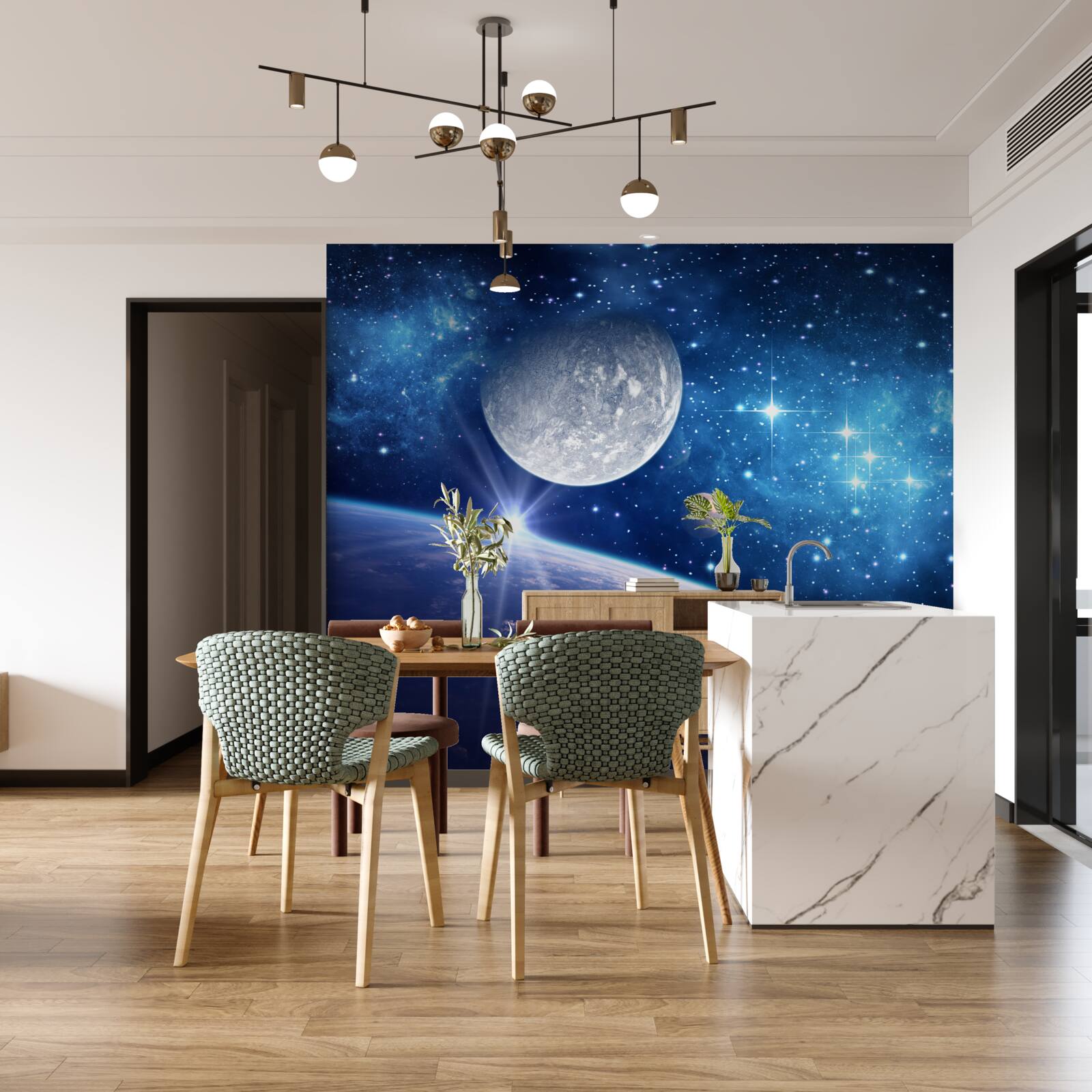 Fototapeta vesmír, hviezdny priestor a vzduchová vrstva