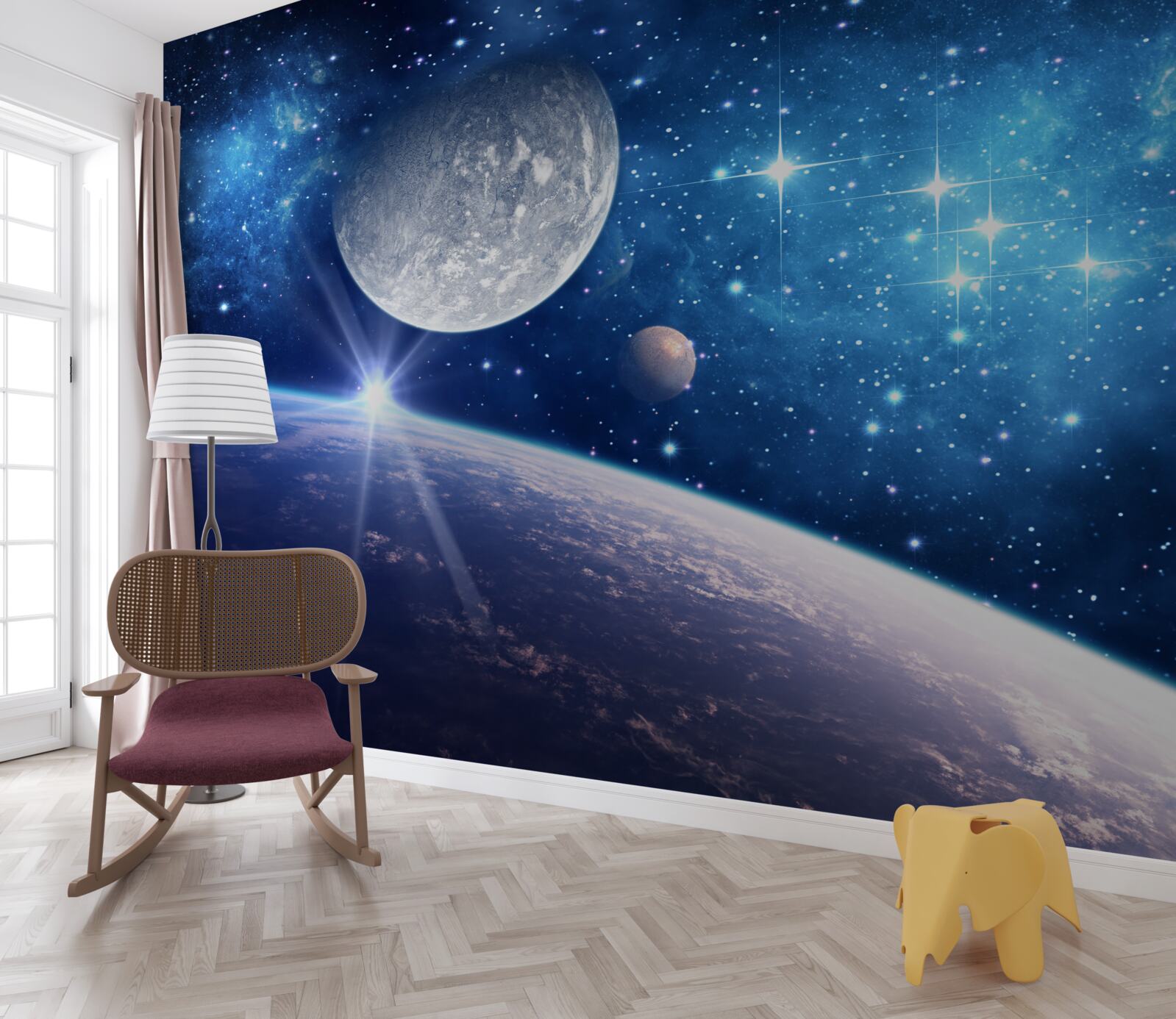 Fototapeta vesmír, hviezdny priestor a vzduchová vrstva