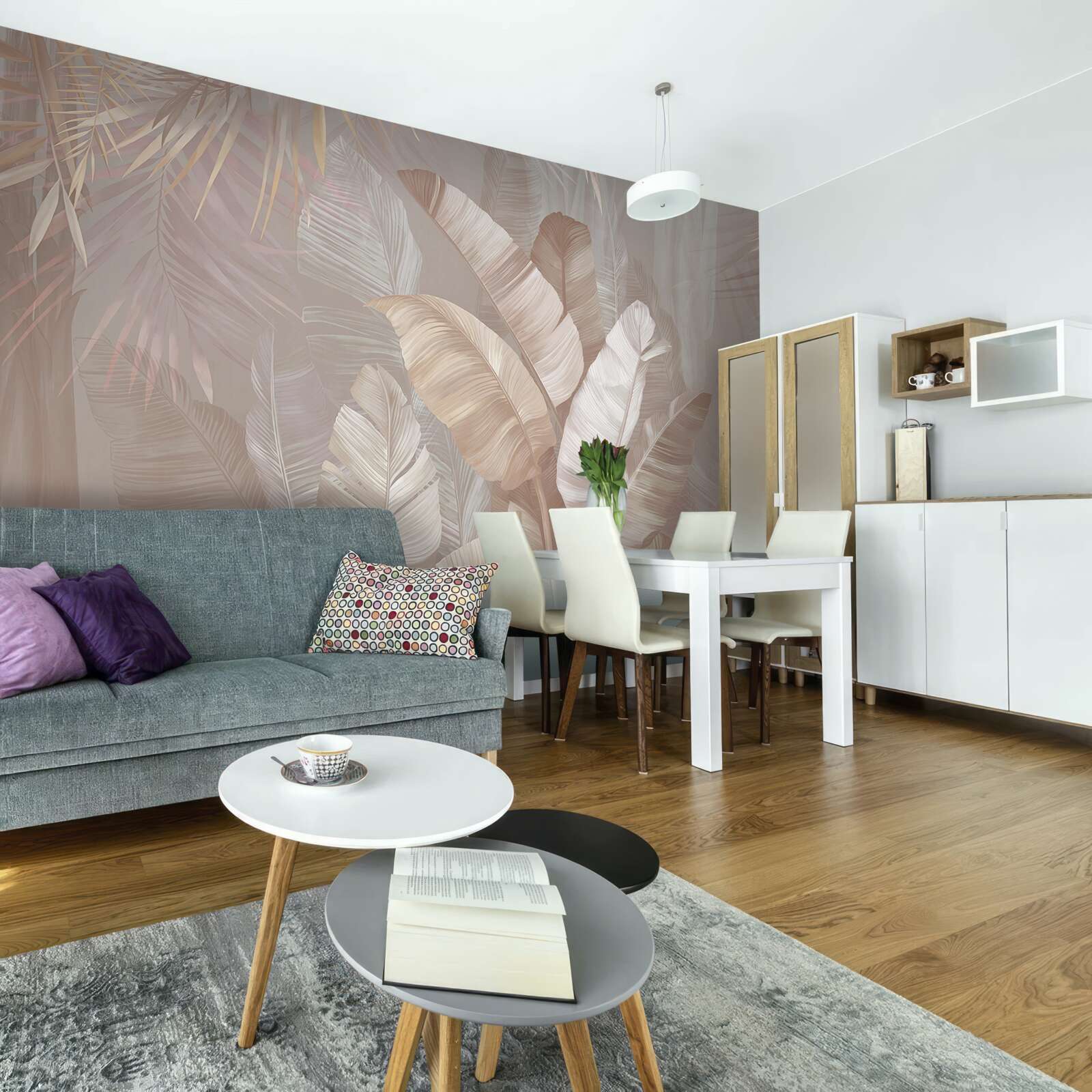 Fototapeta ružová tapeta a pierko