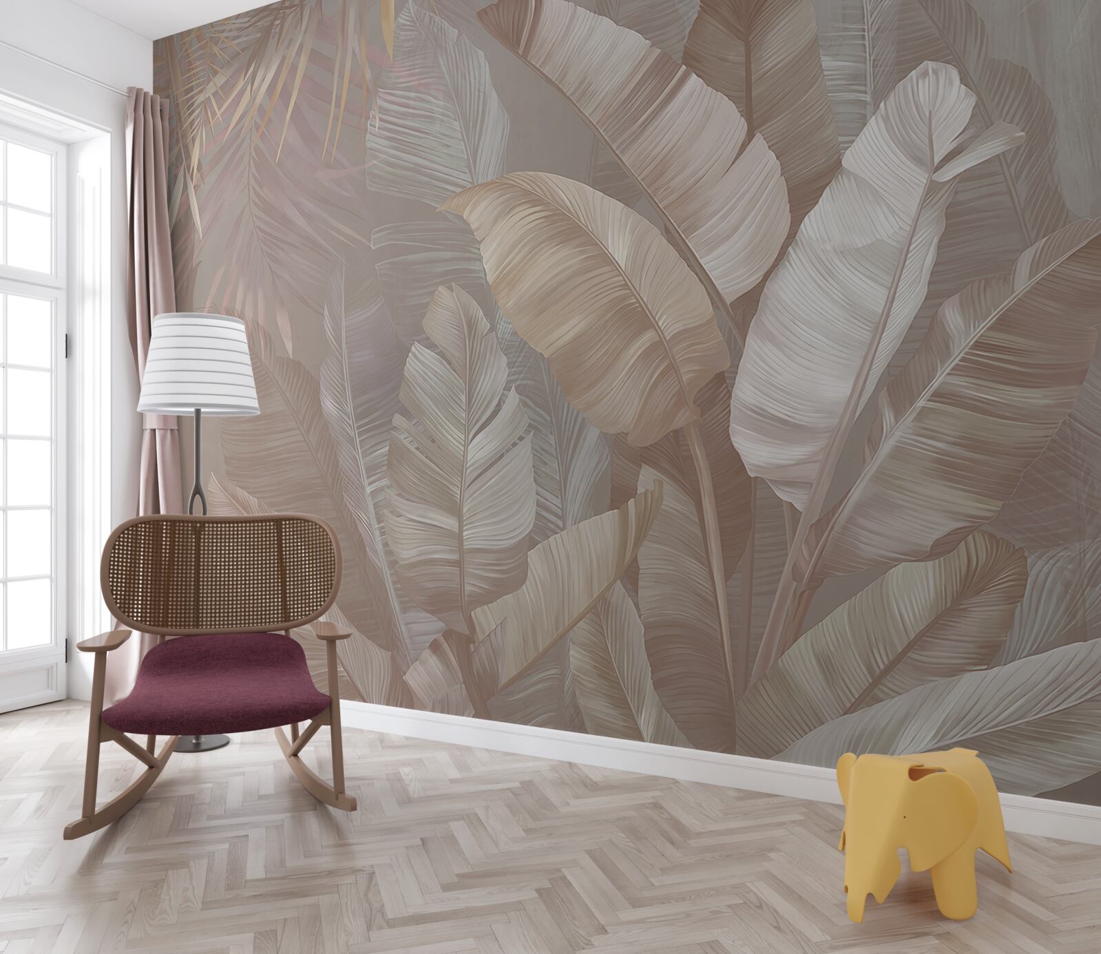 Fototapeta ružová tapeta a pierko