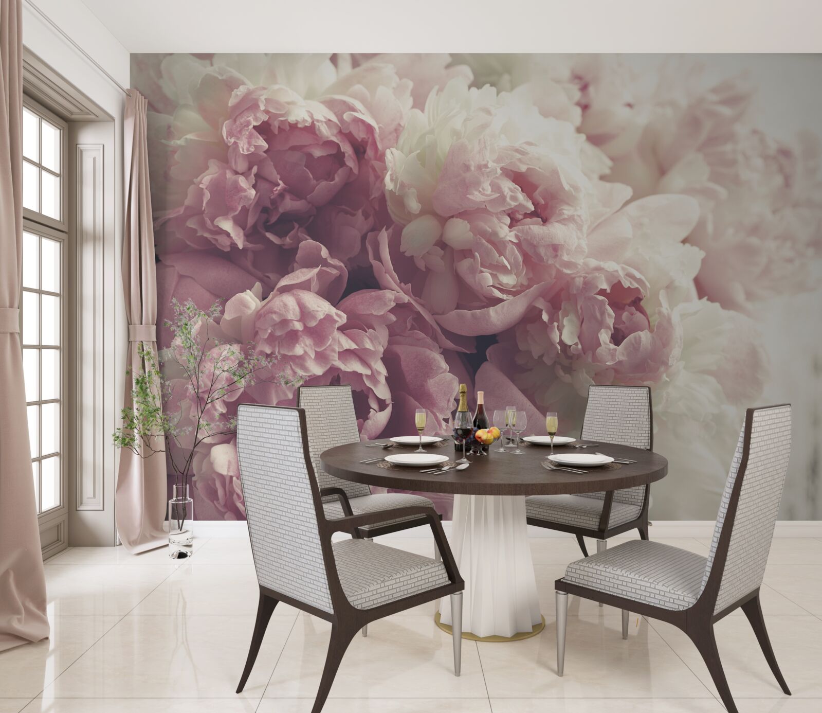 Fototapeta lupeň ruže v ružovom odtieni