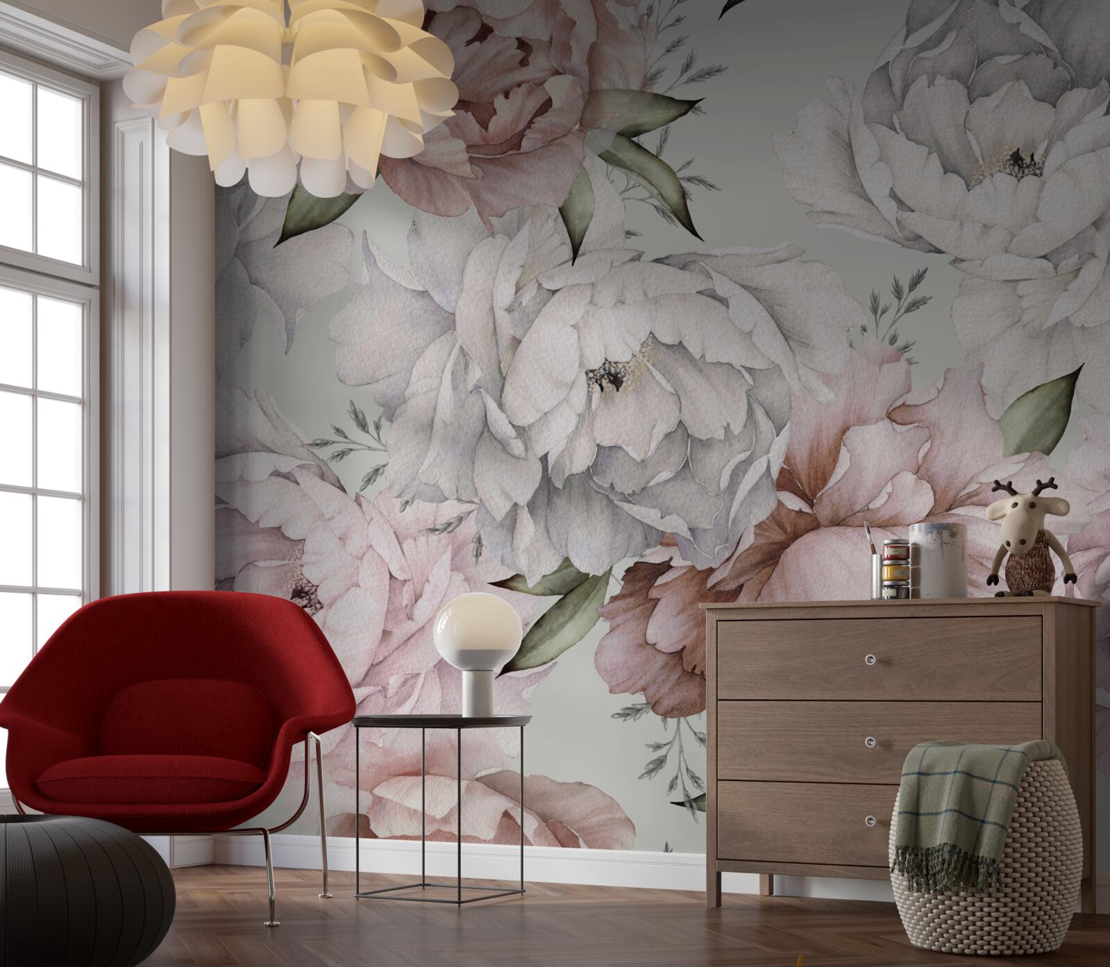 Fototapeta svetlé pivonky