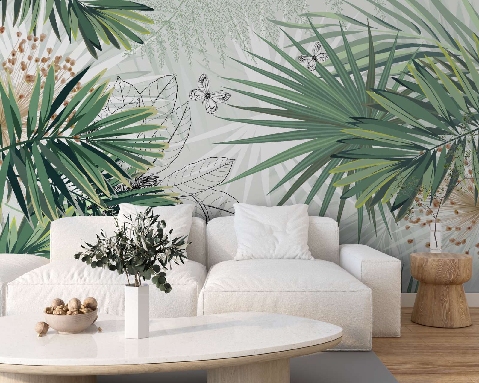 Fototapeta chodba, strom a obývačka