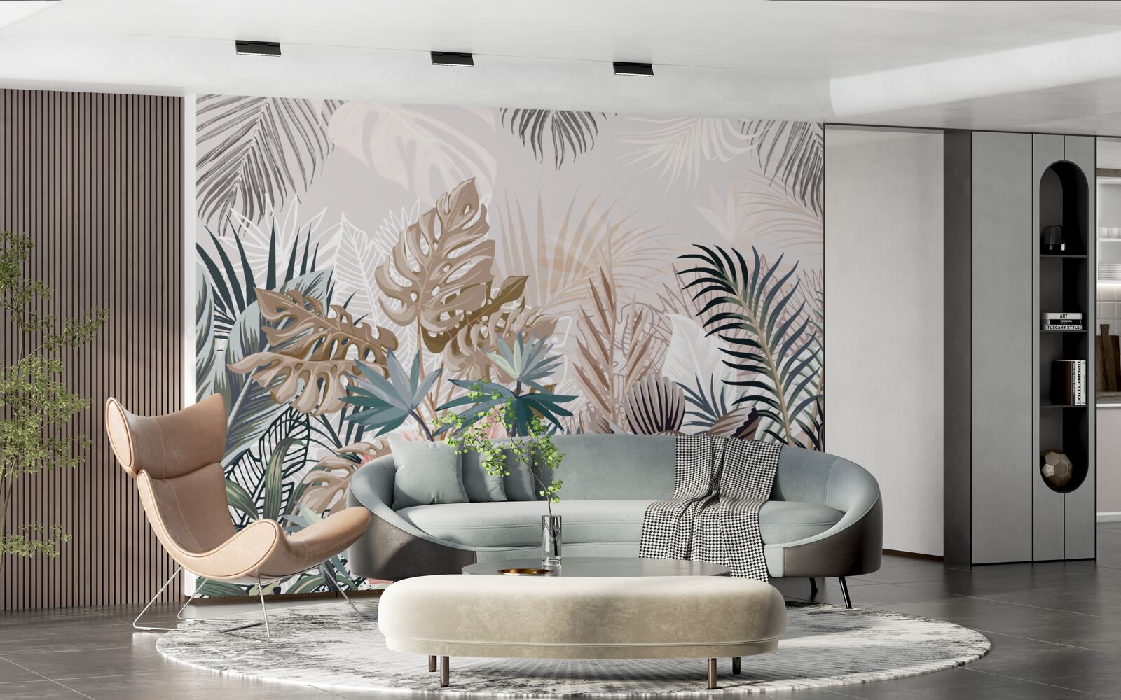 Fototapeta interiérový dizajn, hala a obývacia izba