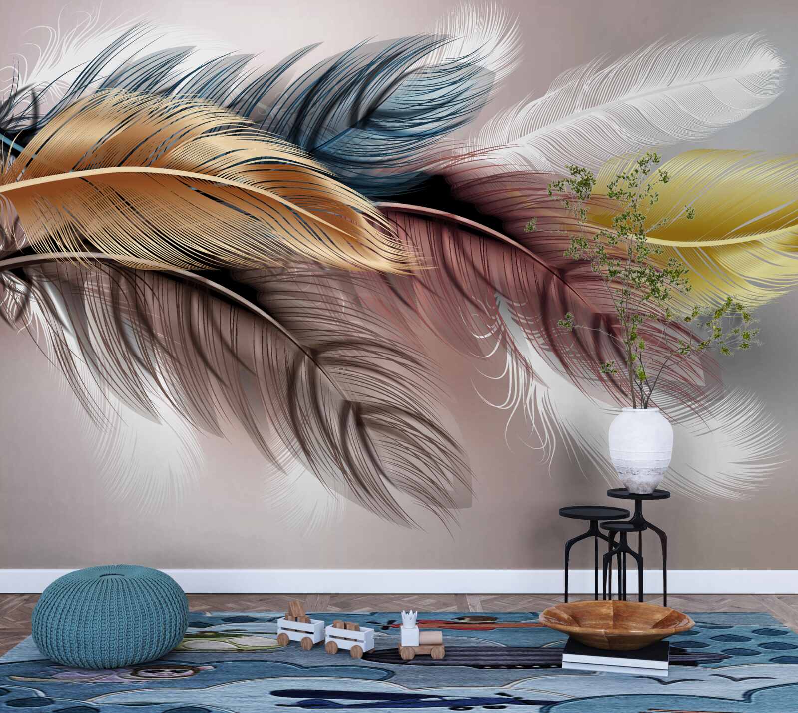 Fototapeta ceruzka a prvky interiérového dizajnu