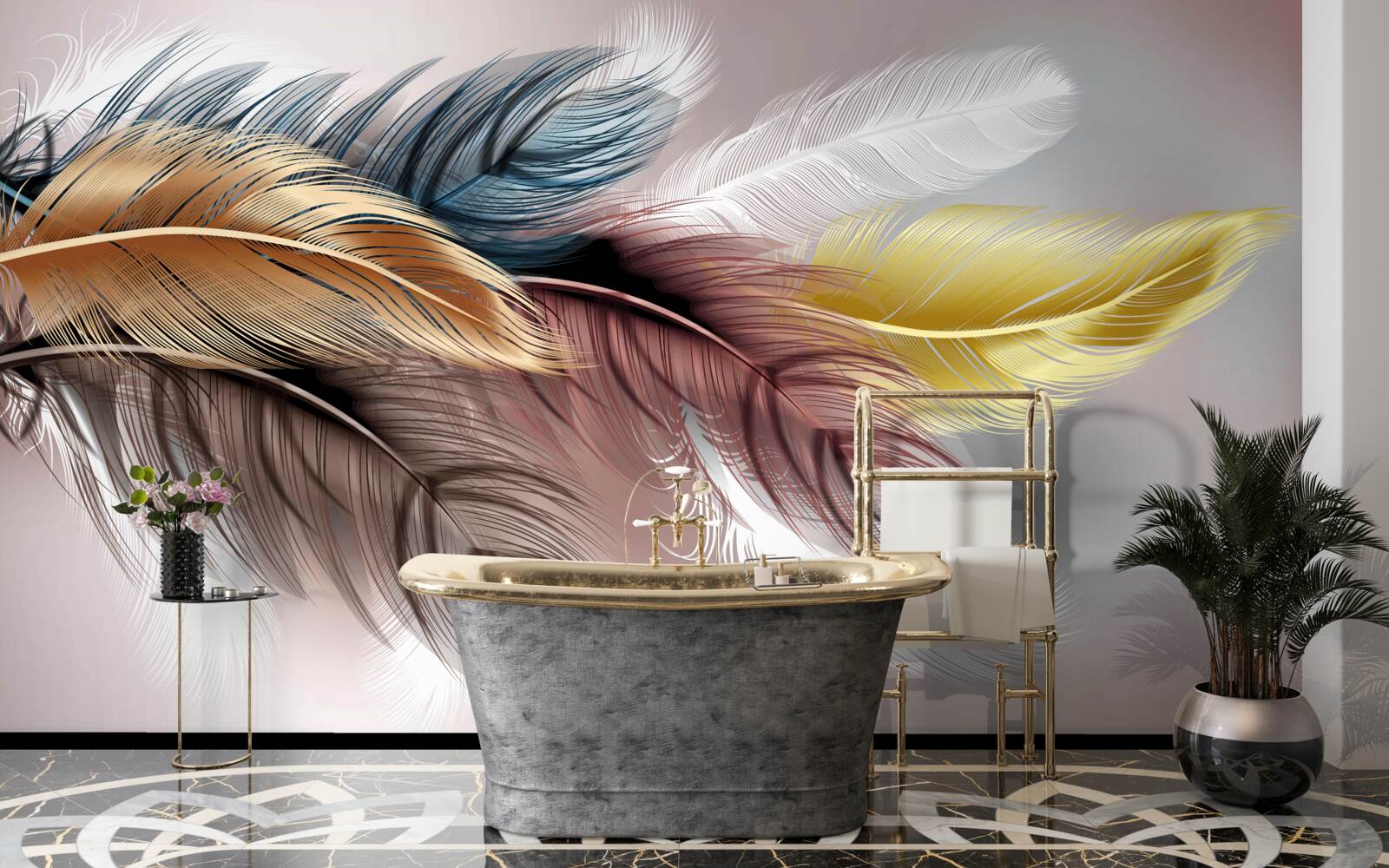 Fototapeta ceruzka a prvky interiérového dizajnu