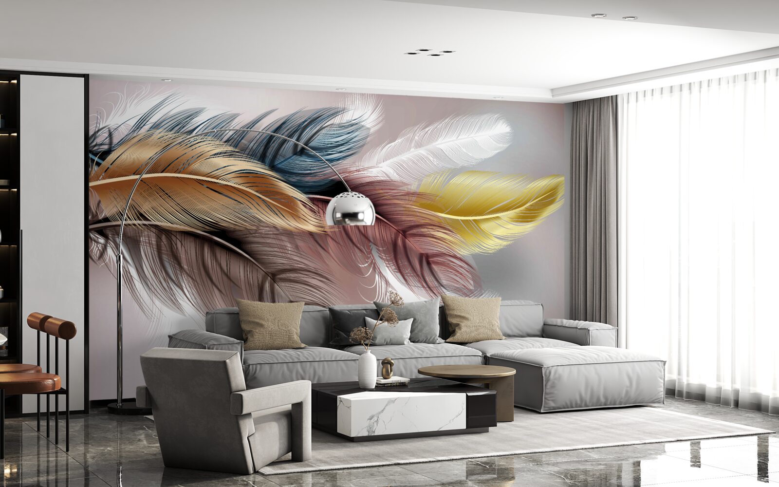 Fototapeta ceruzka a prvky interiérového dizajnu