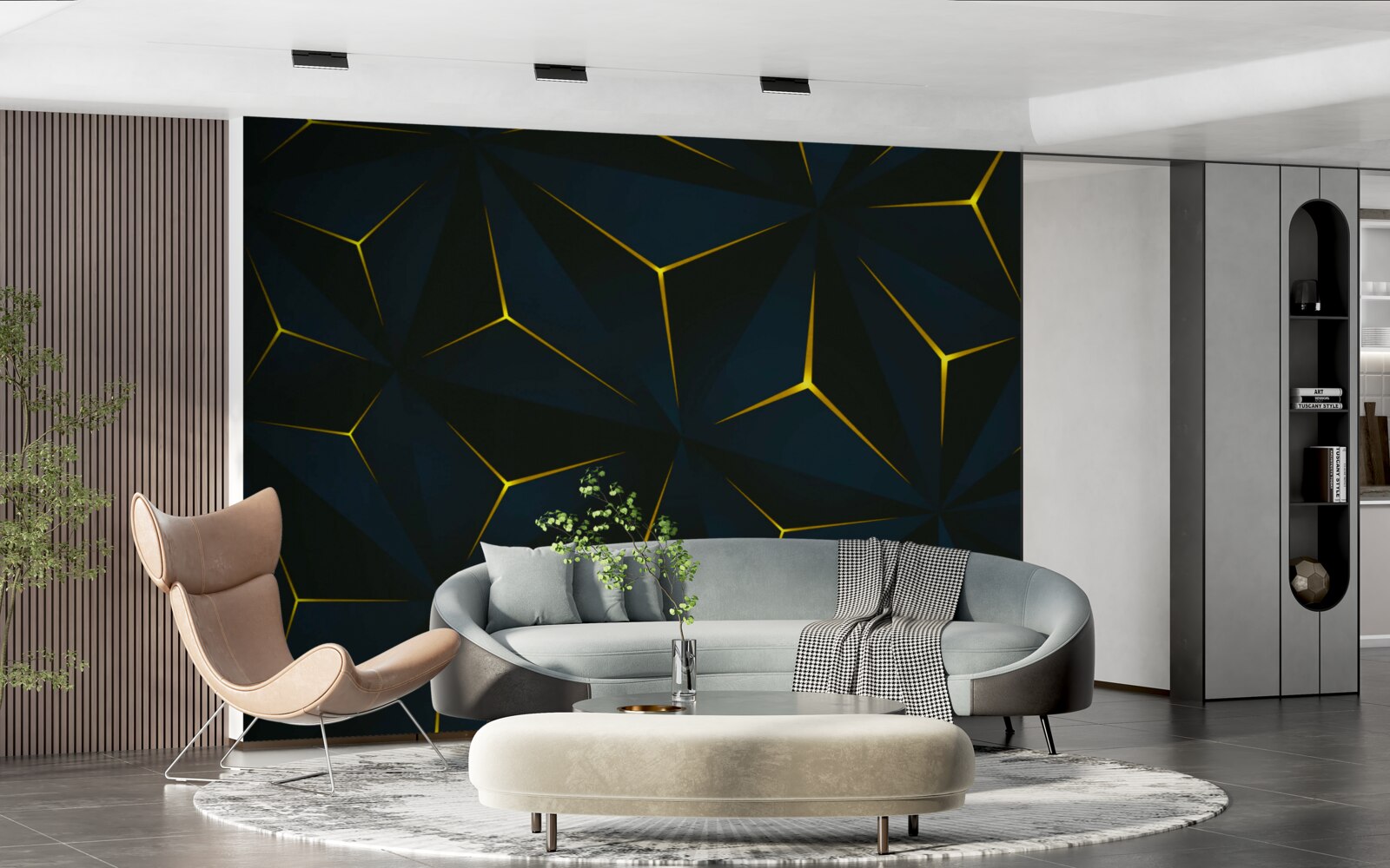 Fototapeta zlaté vložky, ktorých integrita bola narušená