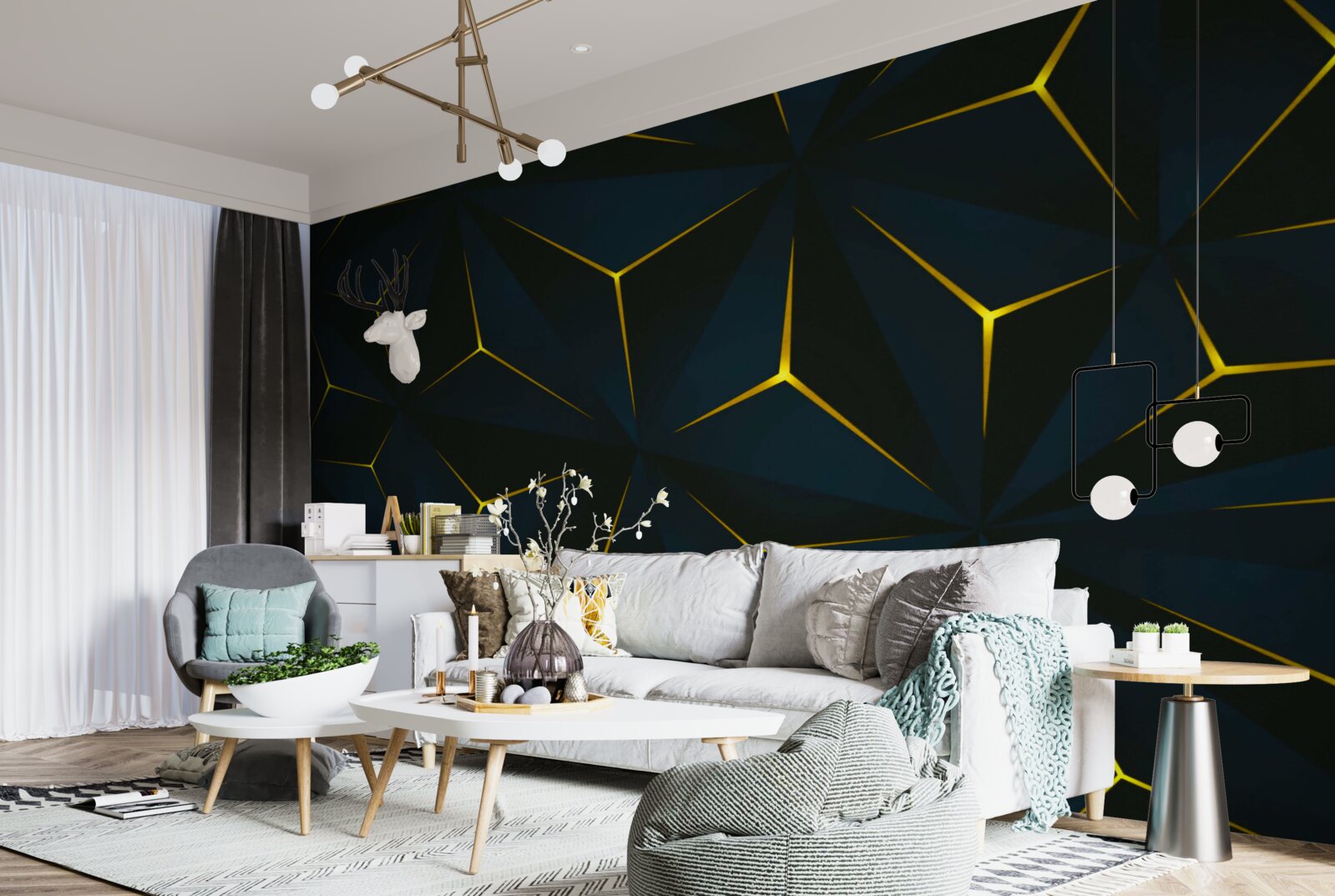 Fototapeta zlaté vložky, ktorých integrita bola narušená