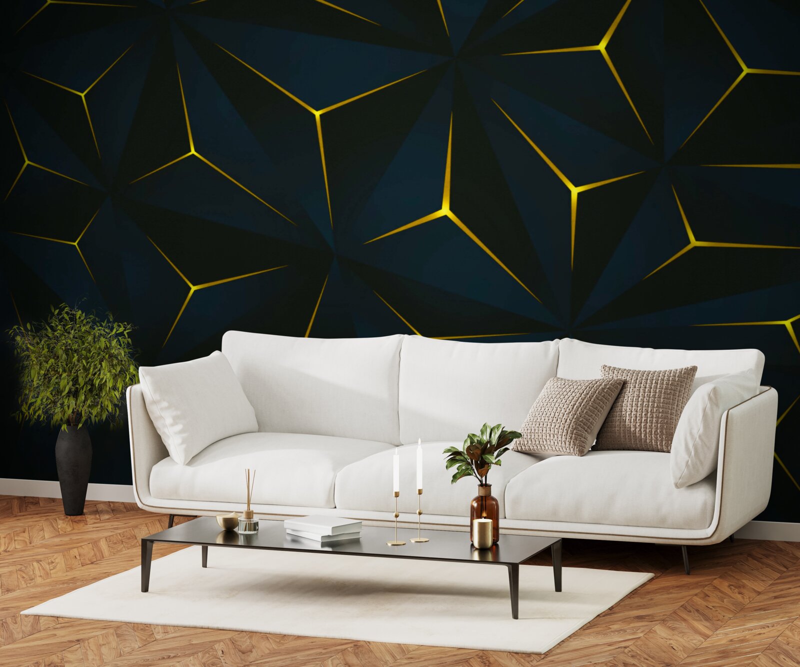 Fototapeta zlaté vložky, ktorých integrita bola narušená