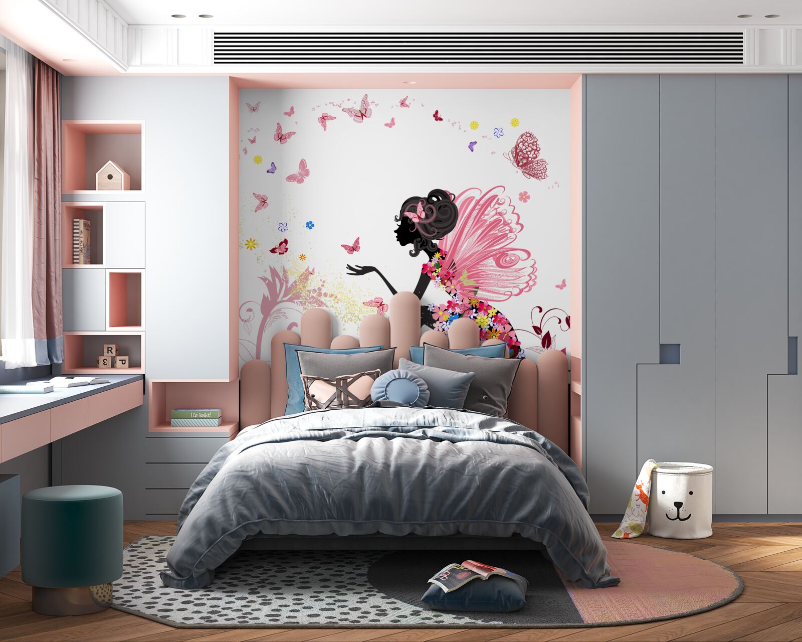 Fototapeta mladá žena so snehovými búrkami