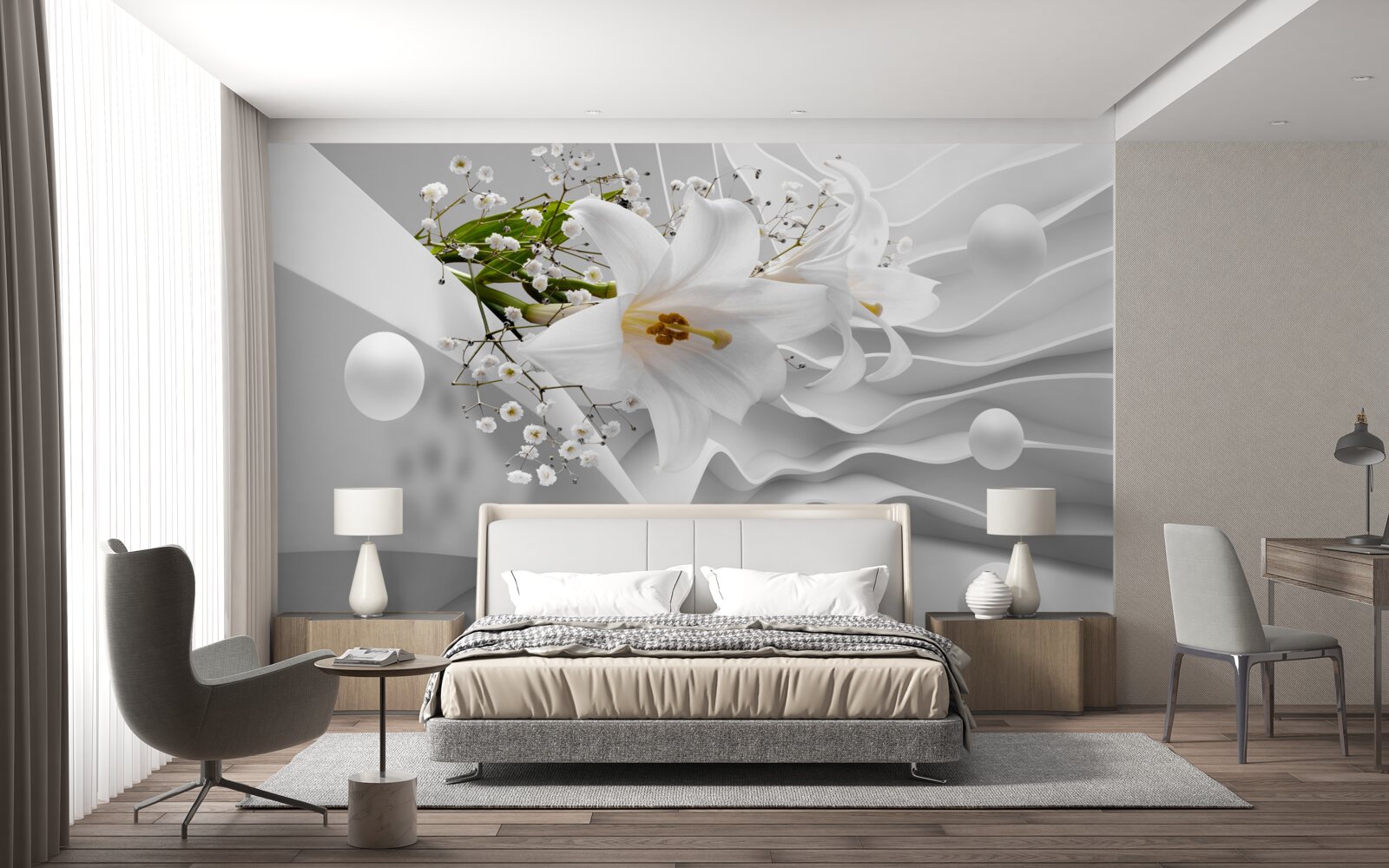 Fototapeta vesmírne ľalie