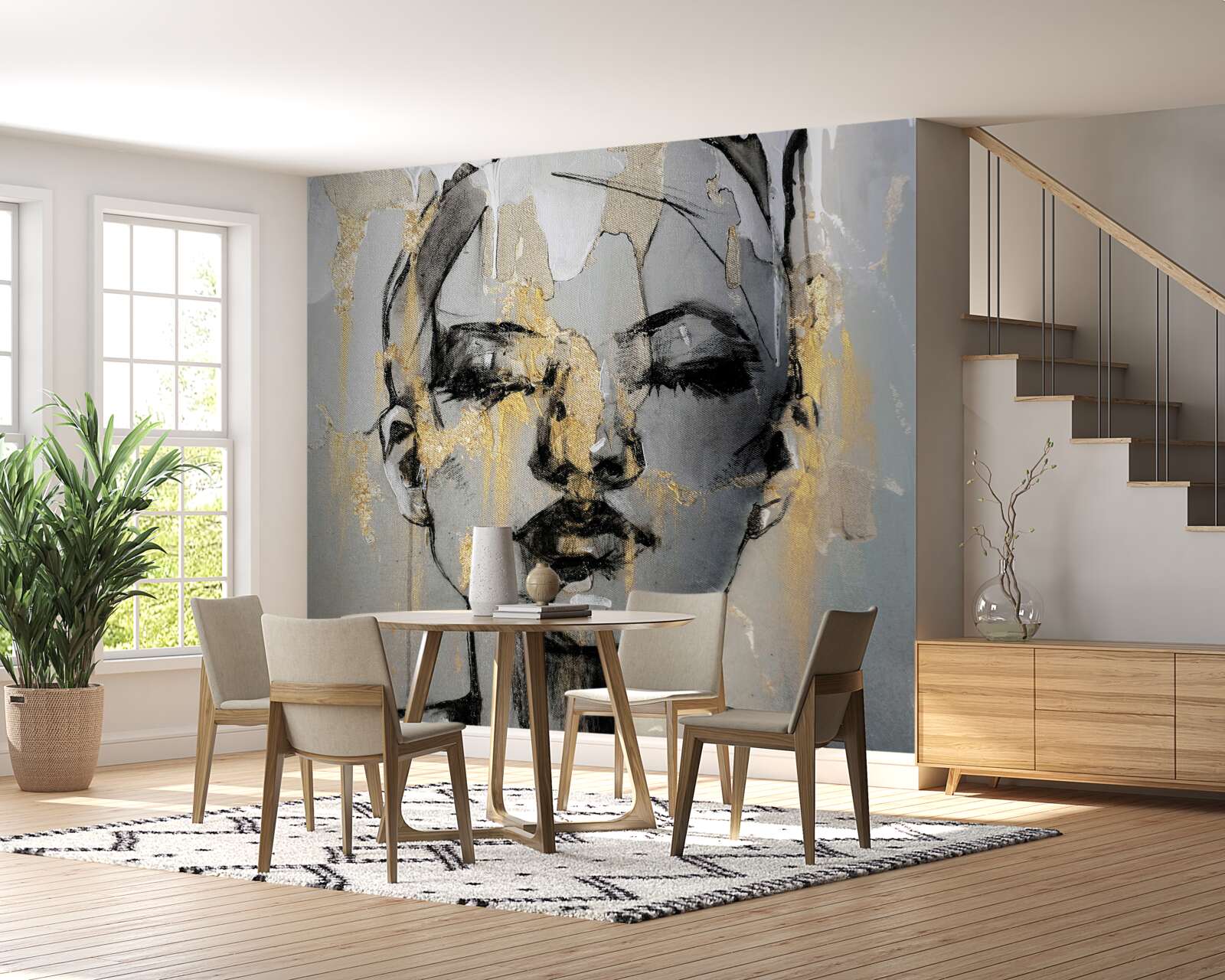 Fototapeta dievča v akvarelu