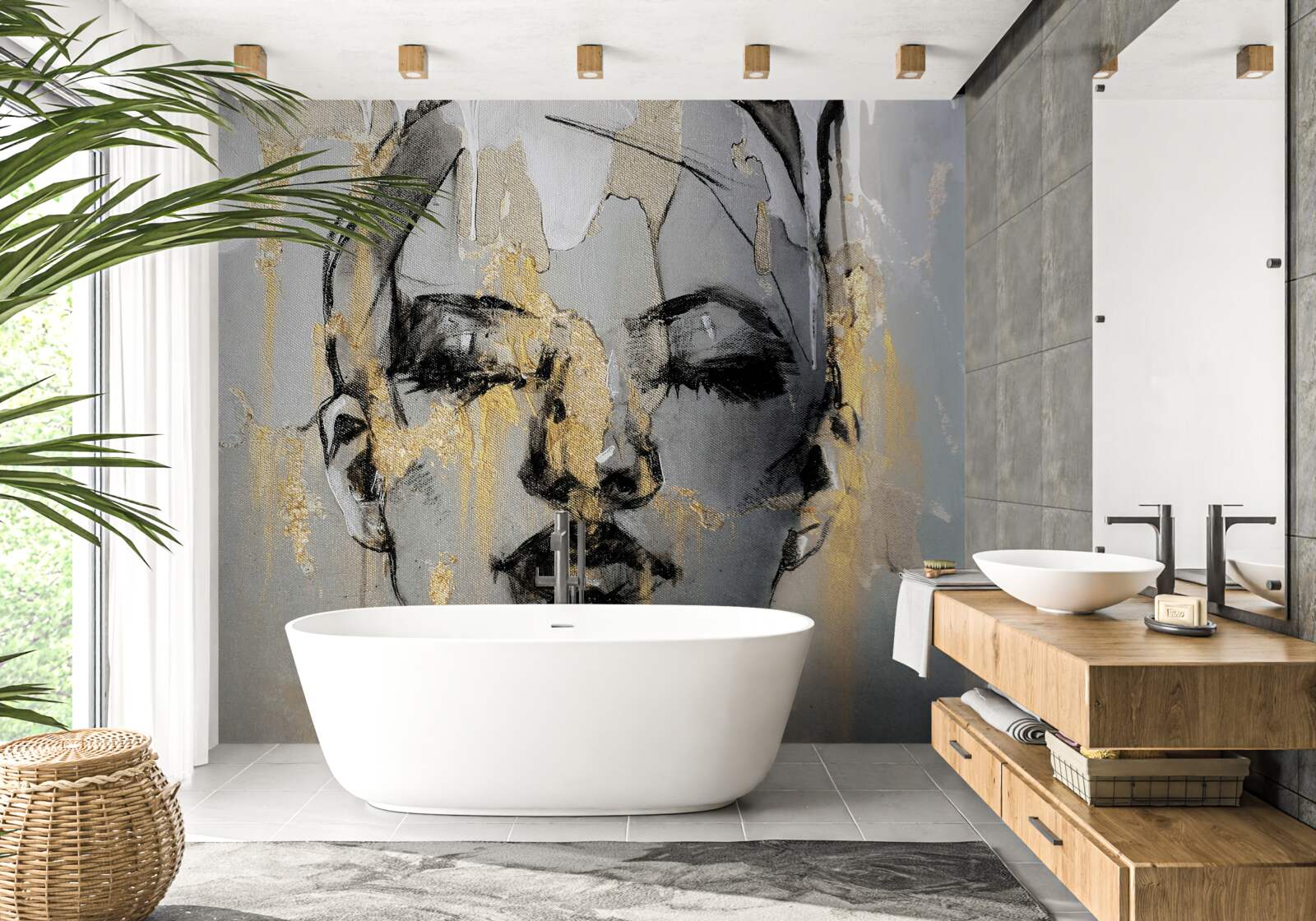 Fototapeta dievča v akvarelu