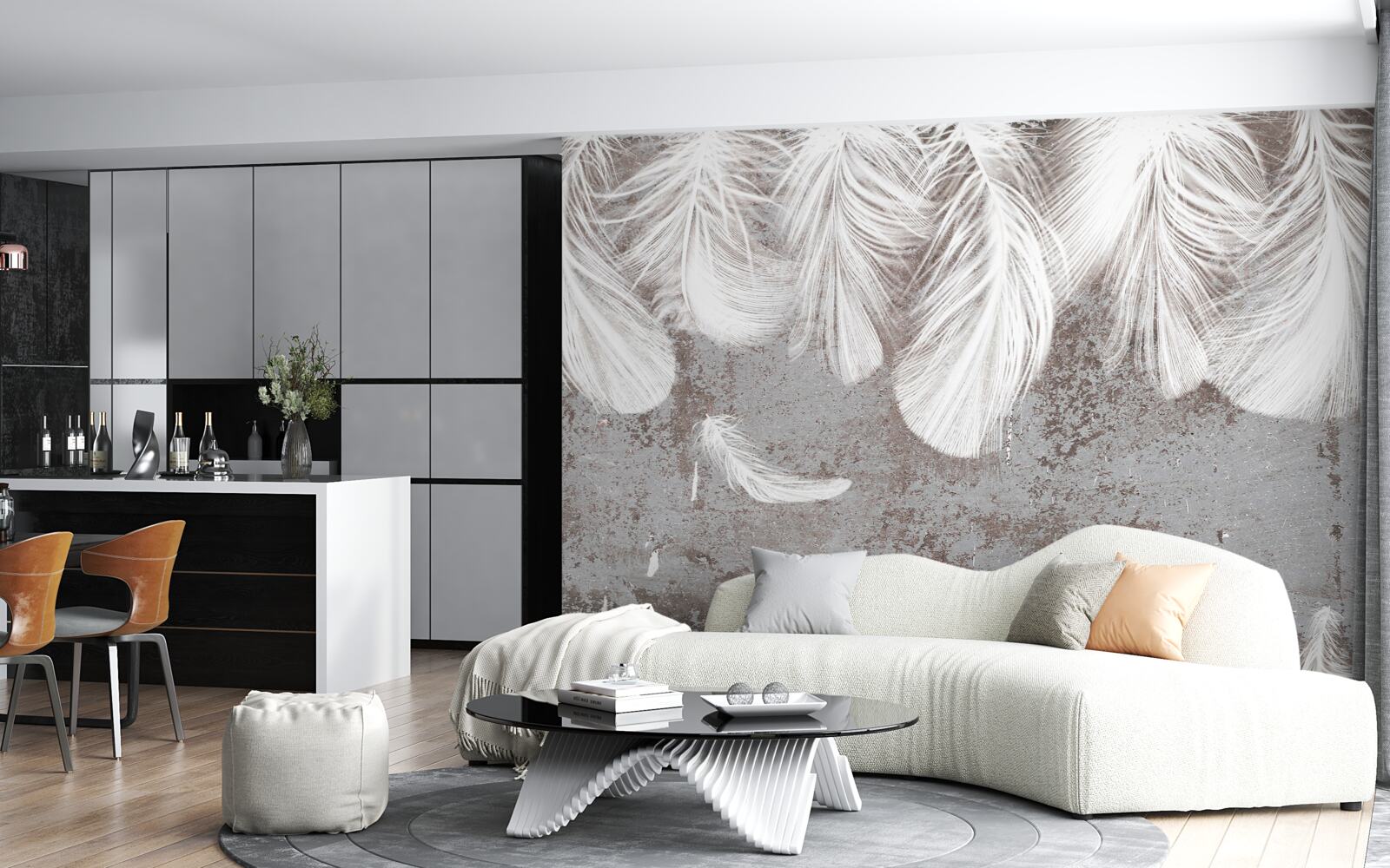 Fototapeta žiarivo biele perie