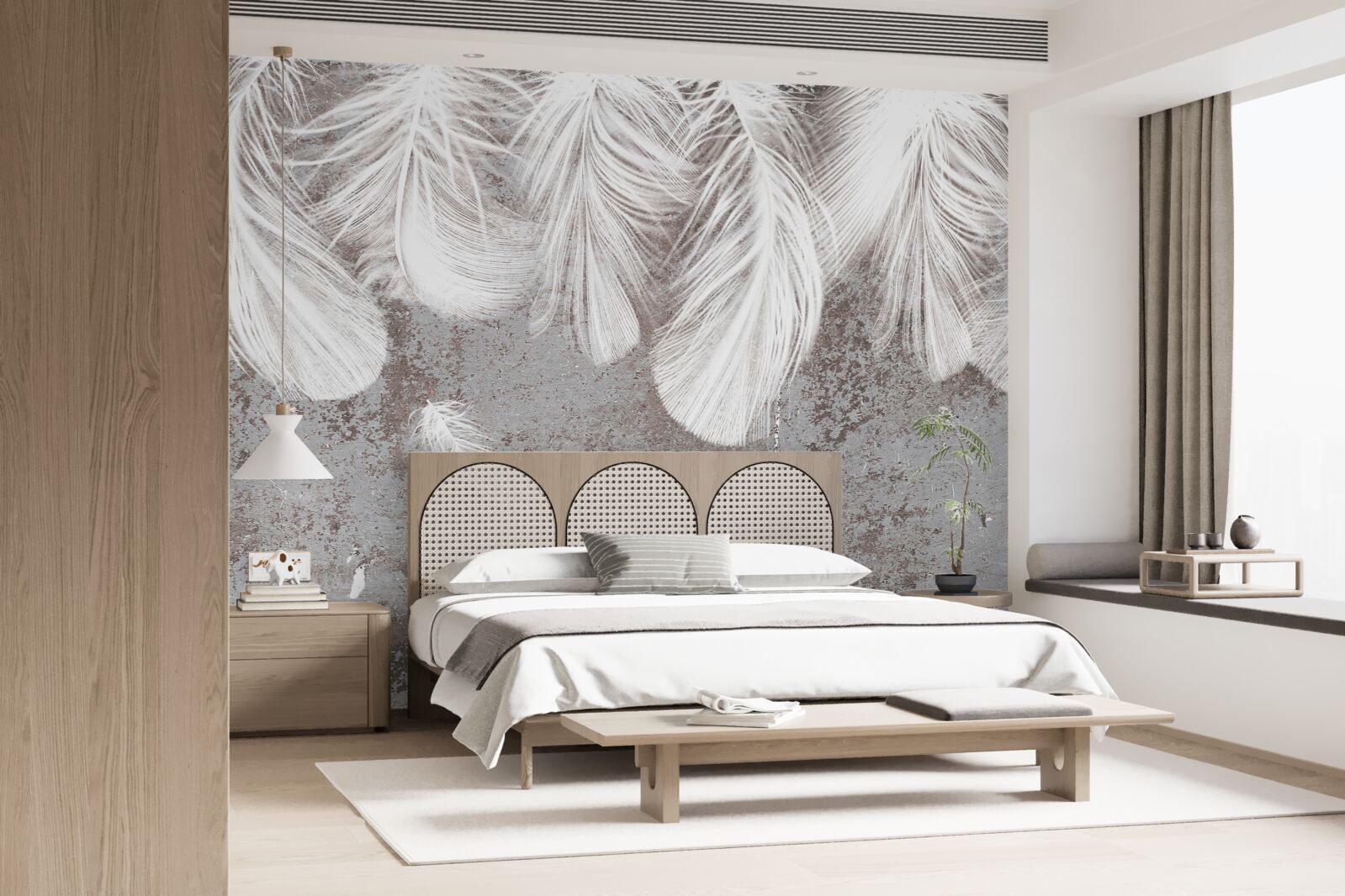 Fototapeta žiarivo biele perie