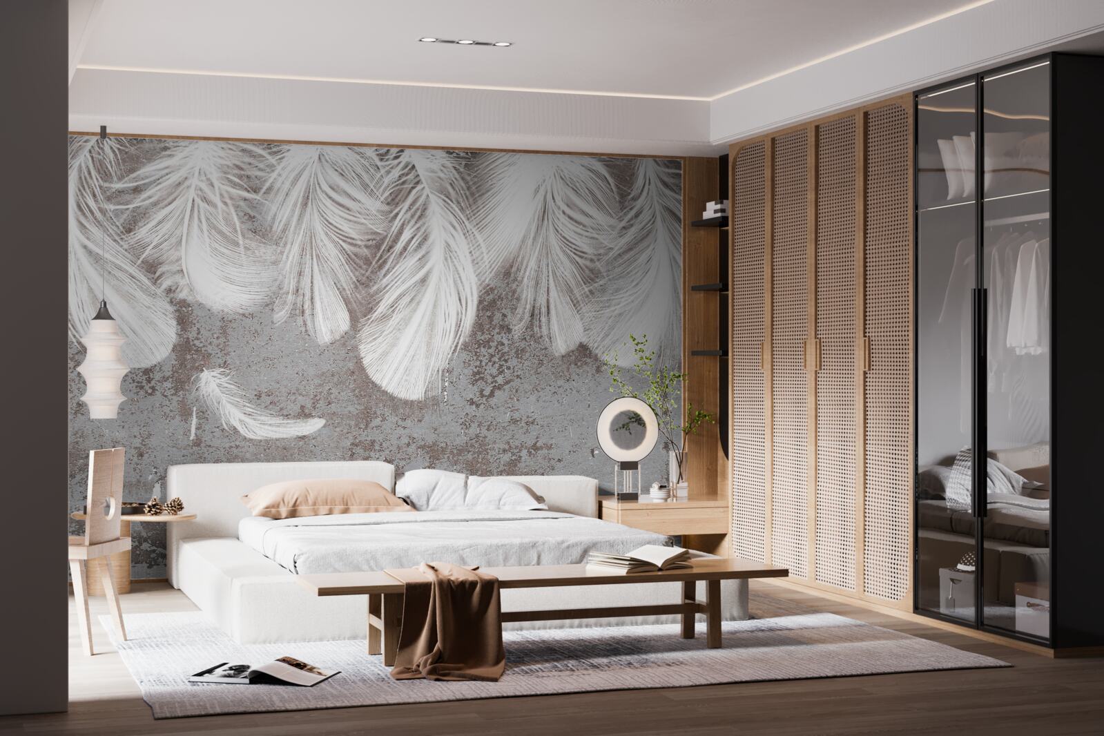 Fototapeta žiarivo biele perie