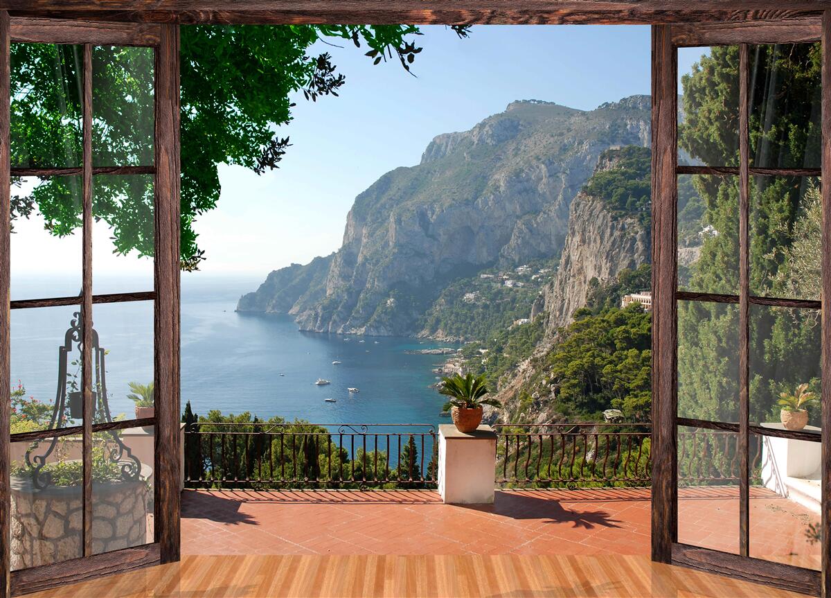 Fototapeta výhľad na more a skaly