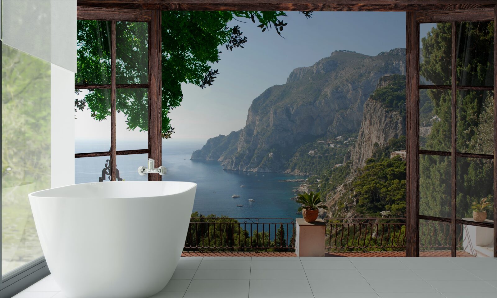 Fototapeta výhľad na more a skaly