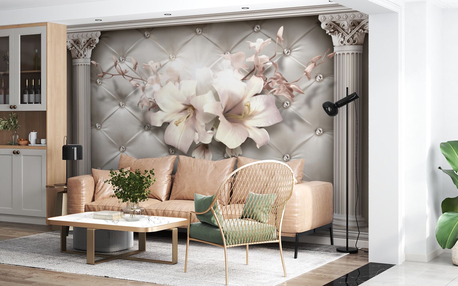 Fototapeta Steny sú zdobené lylom